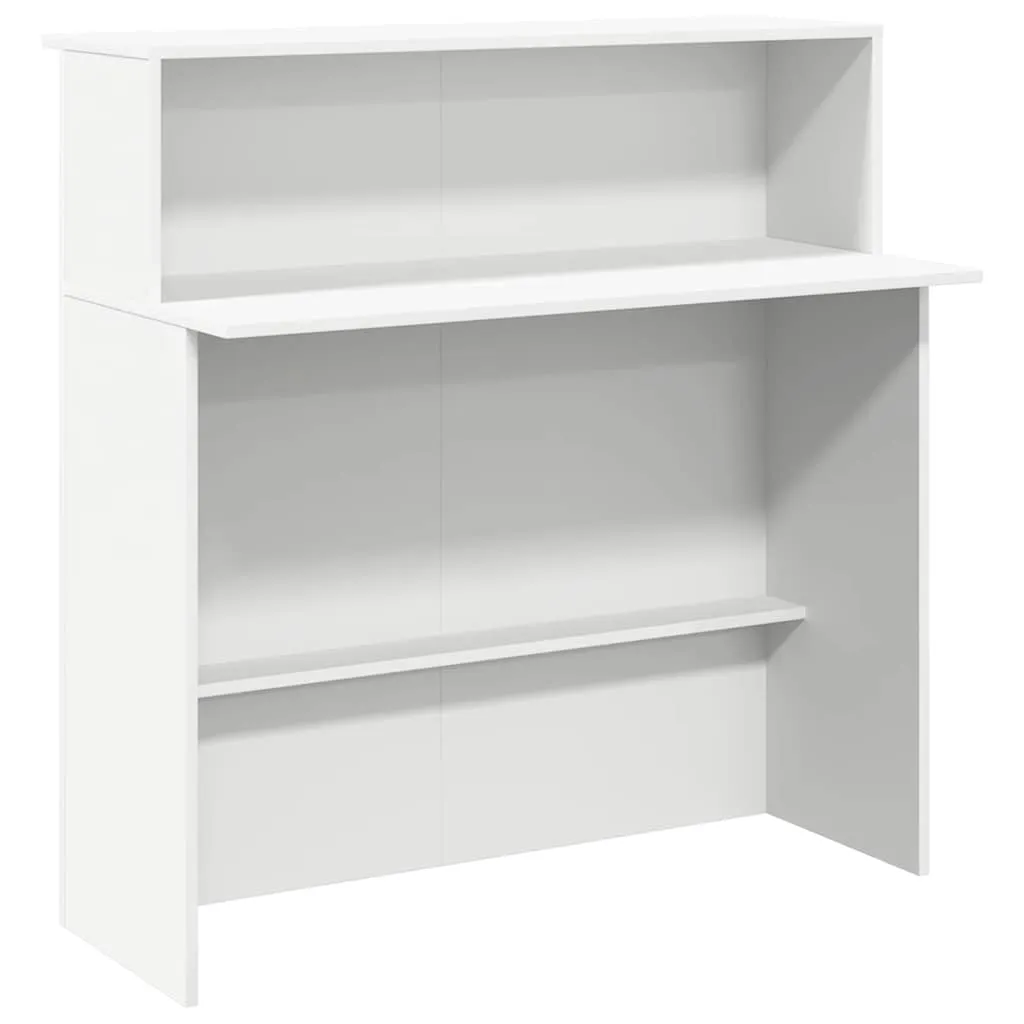 vidaXL Banco Reception Bianco 100x50x103,5 cm in Legno Multistrato