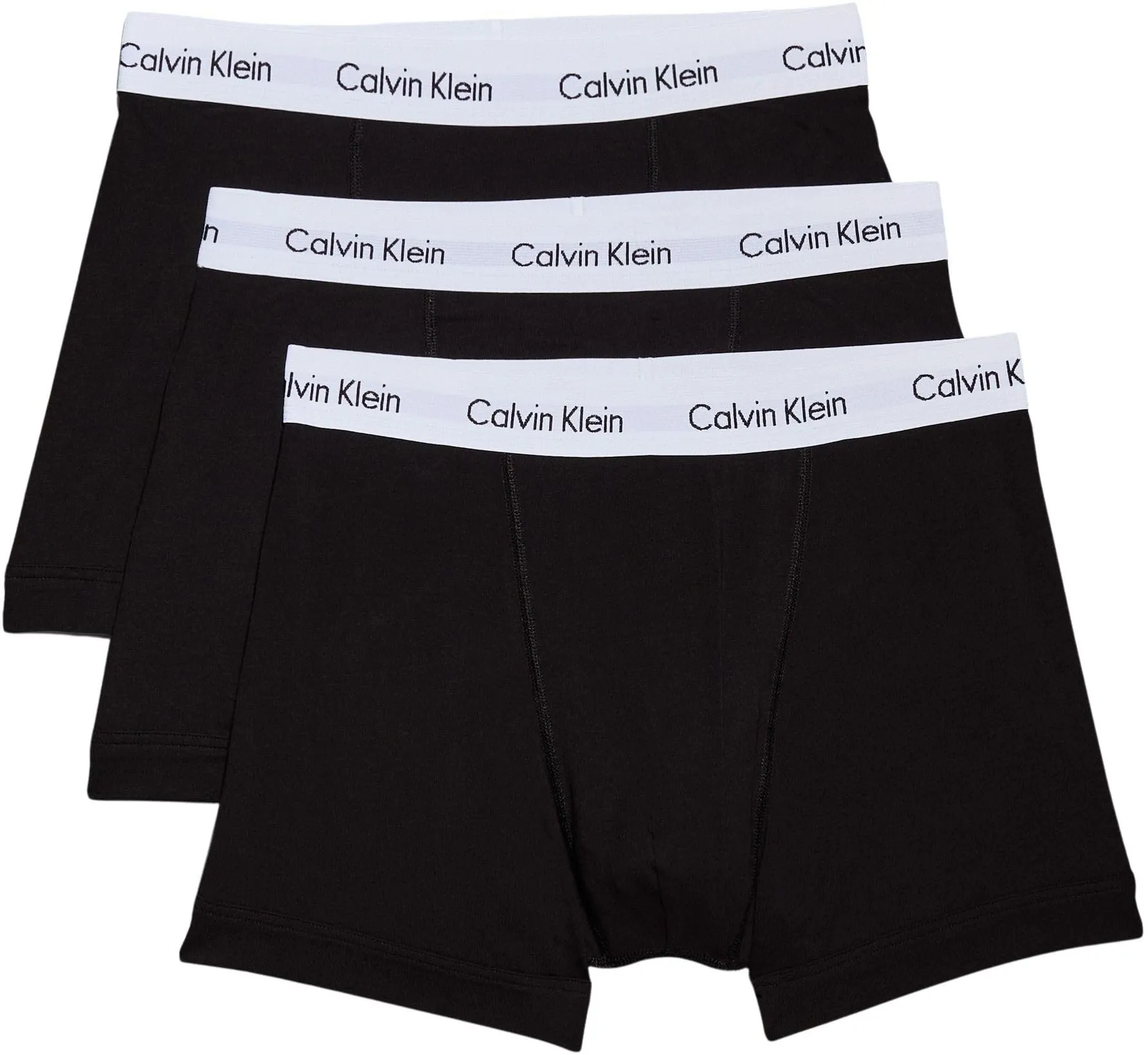 Calvin Klein Trunk 3pk Boxer, Nero (Black), S Uomo