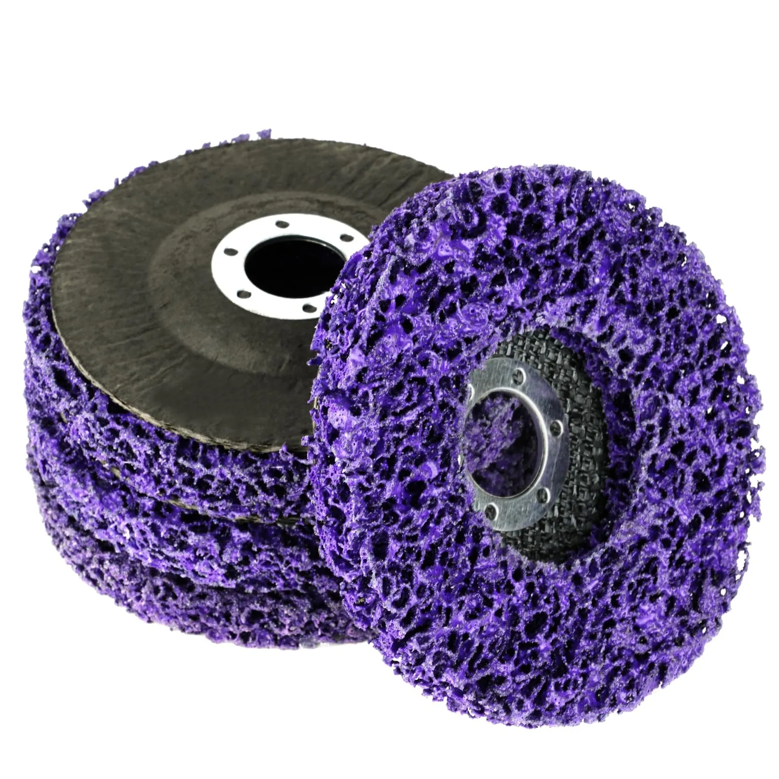 Adiwo 4 Pezzi Dischi Abrasivi CSD, 115 X 22 mm Disco di Pulizia, Dischi per la Pulizia Grossolana, per la Lavorazione della Superficie o la Rimozione della Vernice, Ruggine per Smerigliatrici Angolari
