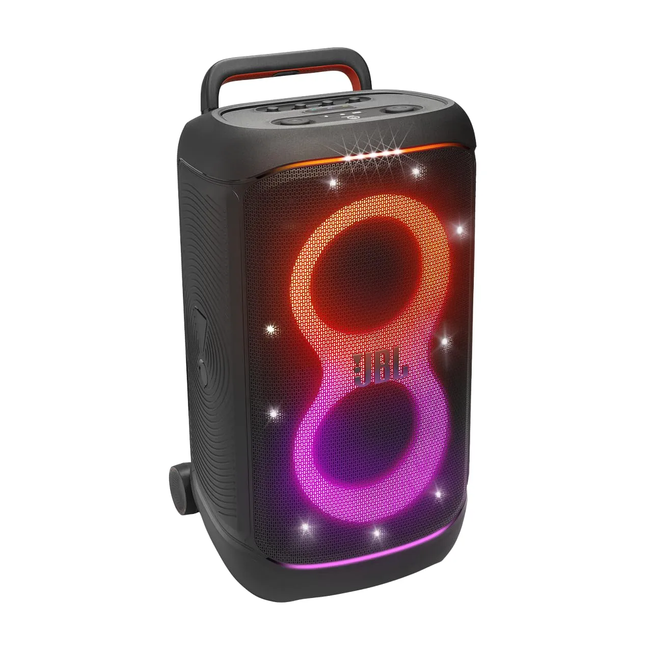 JBL Partybox 520, Speaker Wireless Bluetooth, 15 Ore di Autonomia, Design Portatile, Splashproof IPX4, Suono Pro con AI Sound Boost, Connessione Multi-Speaker Auracast e Ingresso Mic, Nero