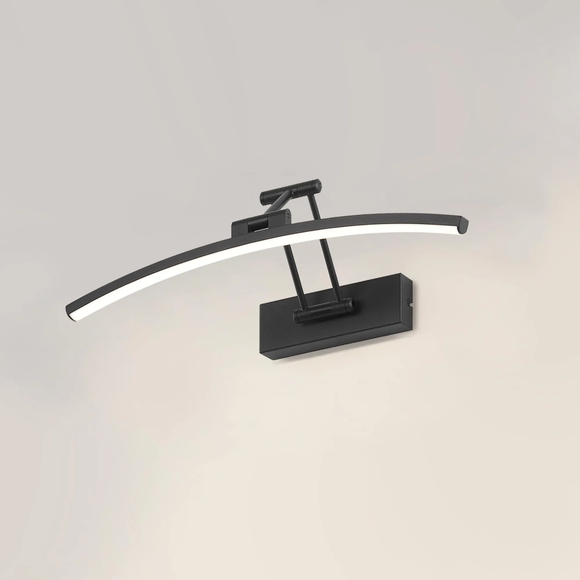 YHTlaeh LED Specchio Lampada 10W 720 Lumen Bagno Bianco Neutro 4000K IP44 Impermeabile No Flicker 230V (Nero, 40CM)