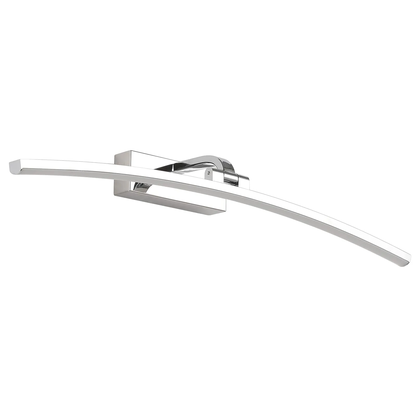 YHTlaeh LED Specchio Lampada 16W 1280 Lumen Nero Bagno Bianco Neutro 4000K IP44 Impermeabile No Flicker 180-240V (16W, Cromo)