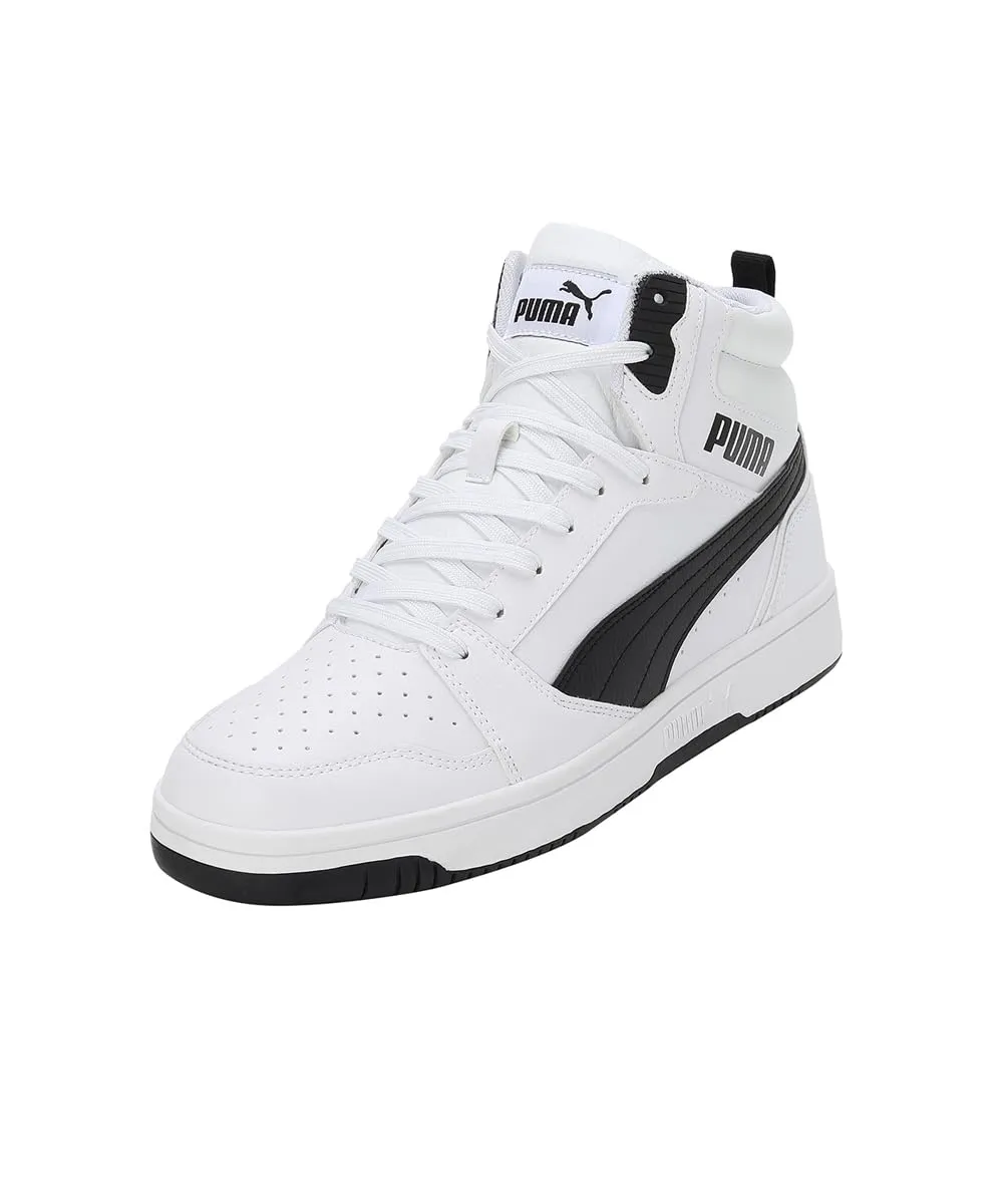 PUMA Rebound V6, Scarpe da ginnastica Unisex - Adulto, White Black, 44 EU