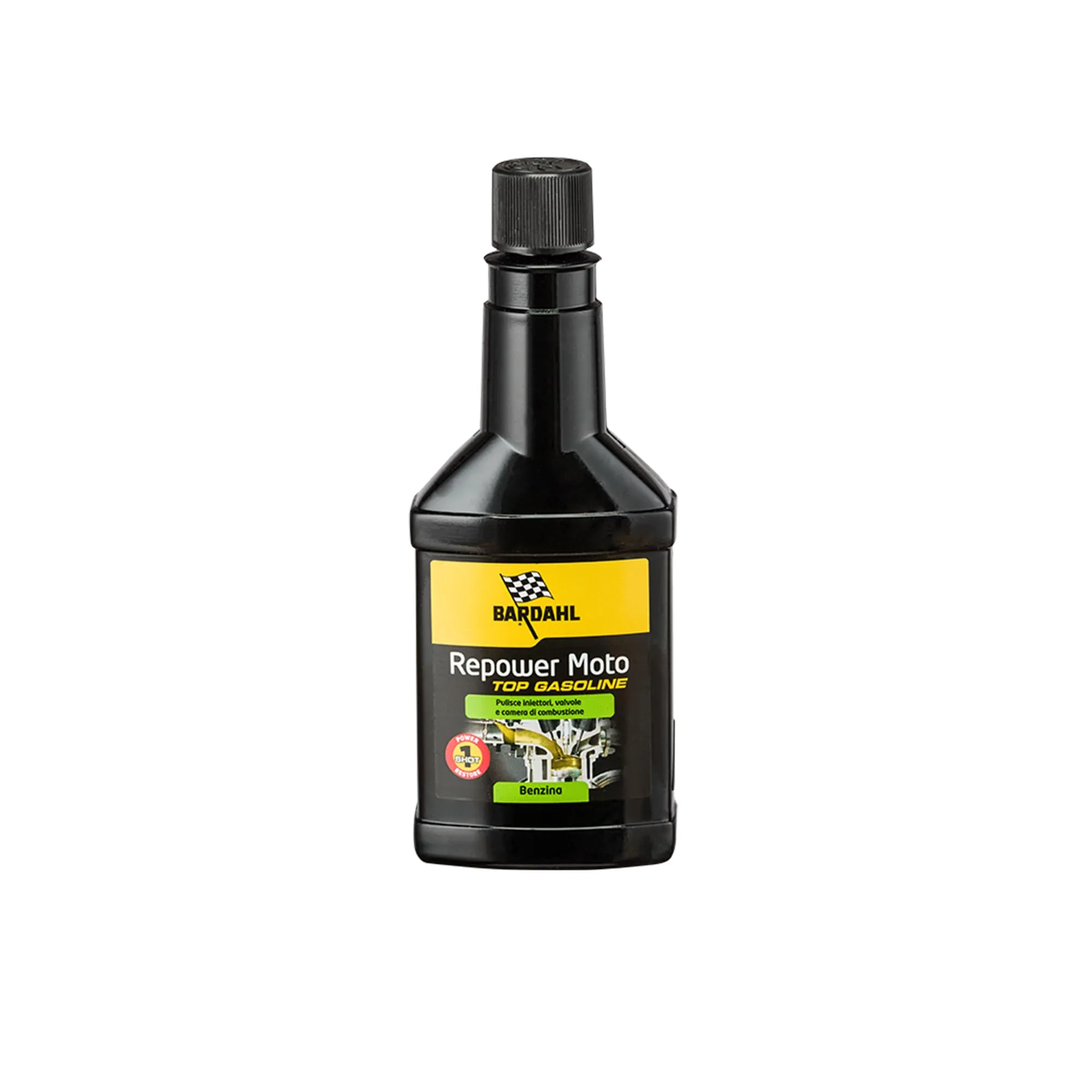 BARDAHL - Repower Moto Top Gasoline, Pulisce Iniettori, Valvole e Camera di Combustione, Rimuove Depositivi, per Motori Benzina 2T e 4T Moto, Scooter, 150 ml