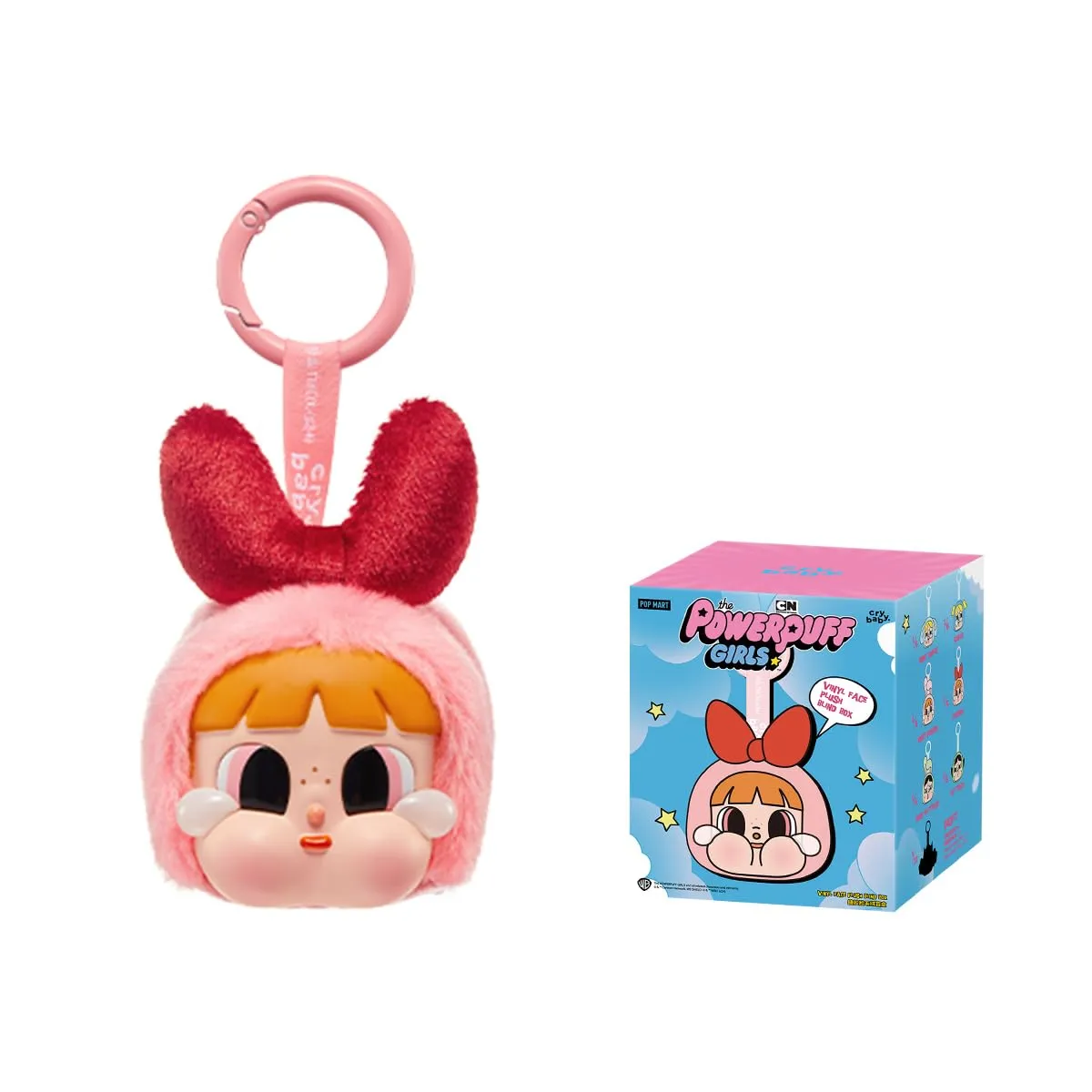 POP MART CRYBABY Powerpuff Girls Series-Vinyl Face Plush Pop Personaggio Casuale d'Azione Giocattolo Figura da Collezione Regalo di Festa 1PC