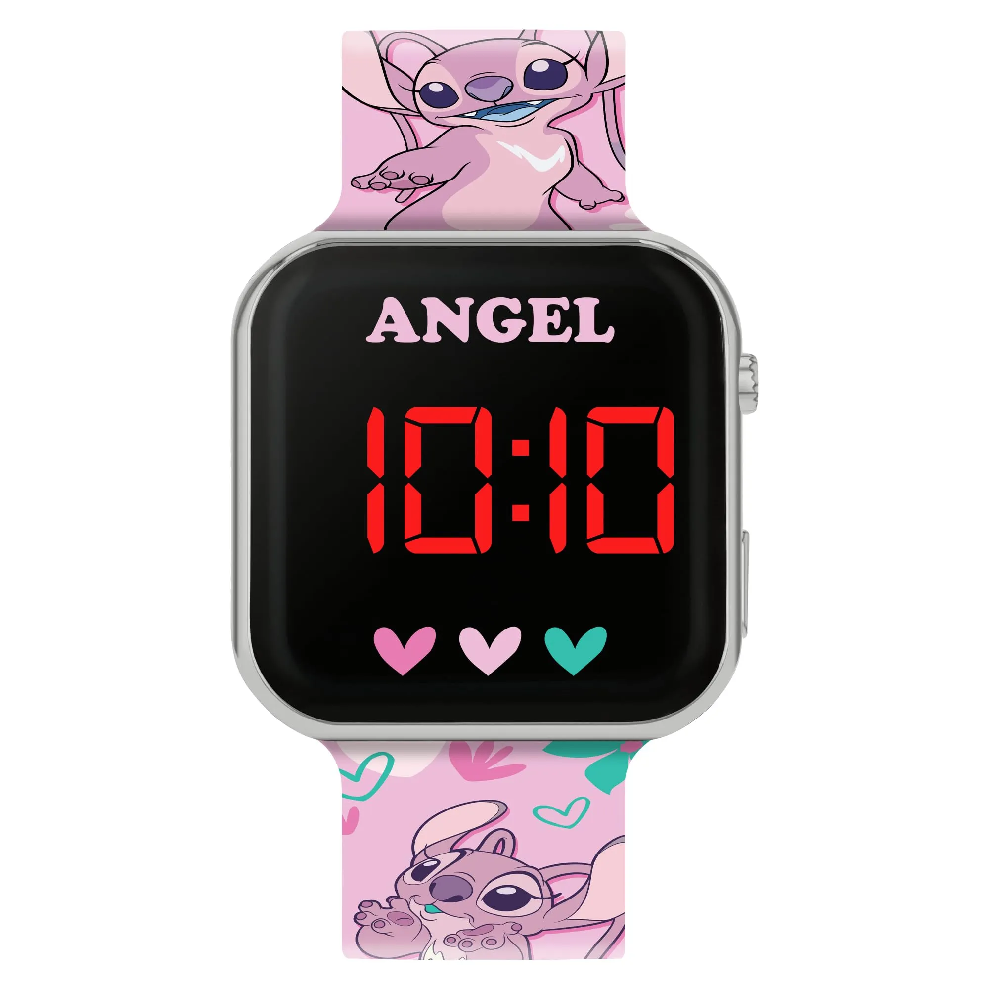 Disney Lilo and Stitch LAS4087 - Orologio con cinturino a LED, rosa, misura unica, Cinturino