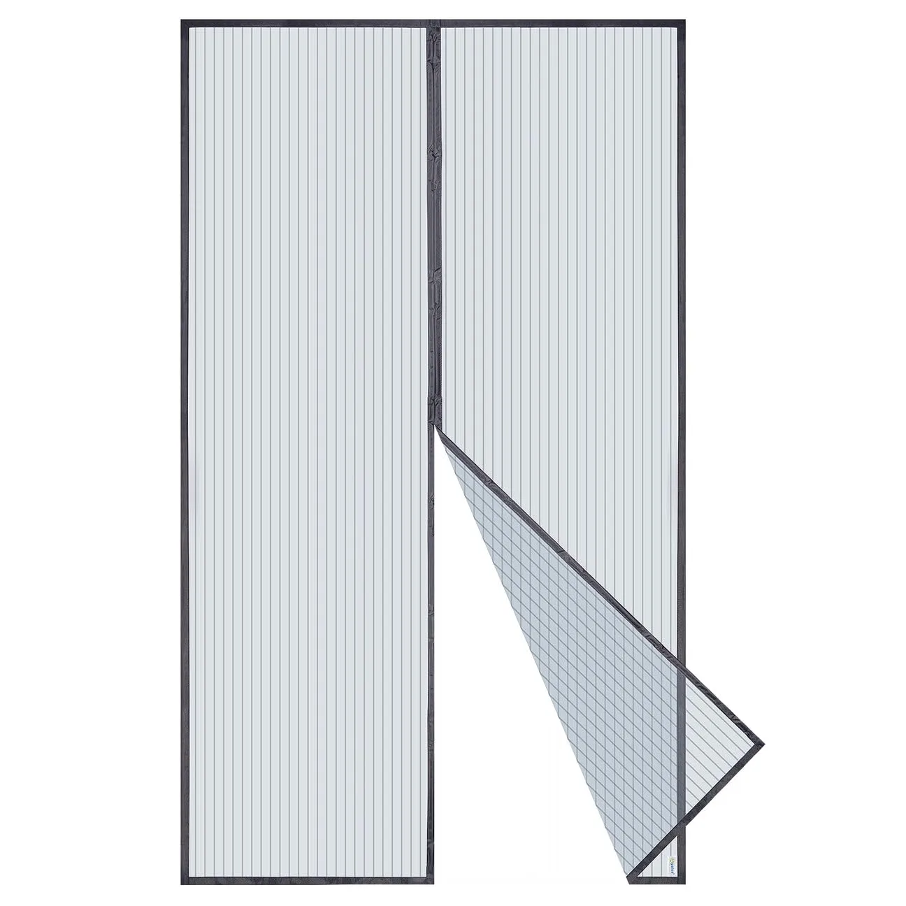 Apalus Zanzariera con Magneti per Porte, 140 x 240CM - Rete Fine, Tenda Totalmente Magnetica, si Chiude da Sola - Non Accorciabile (col. Grigio)