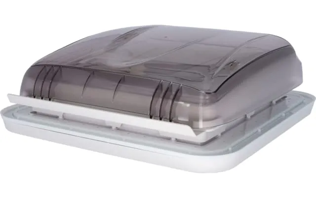 BERGER - Lucernario 40x40 - Oblò trasparente per roulotte Camping, Camper, Furgoni con Ventilazione Forzata Finestra per tetto Camper e per Campeggio spessore da 28 a 50mm