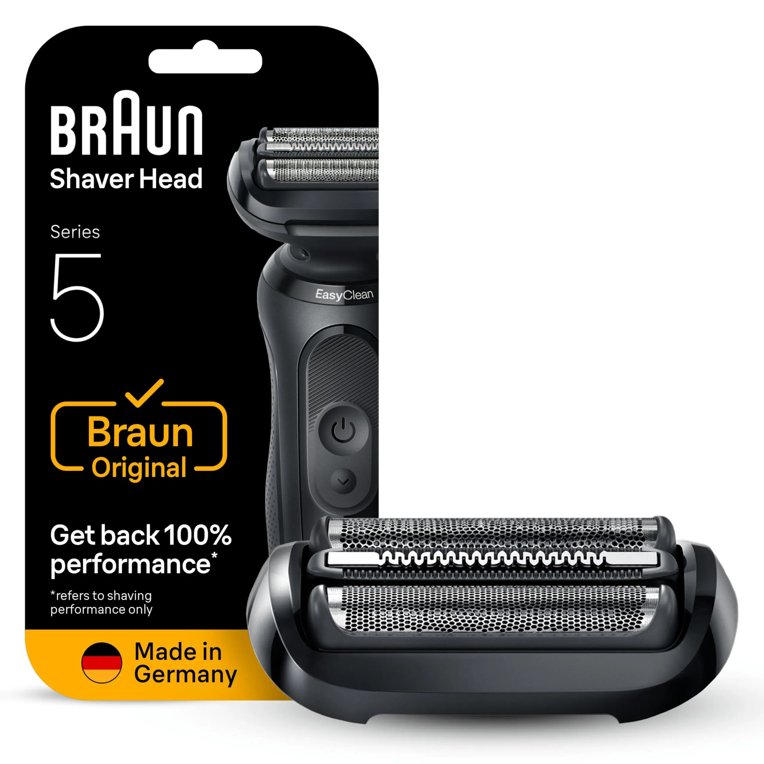 Braun Serie 5 54B, Testina Braun Serie 5 ORIGINALE Per Rasoio Elettrico Barba, Recupera il 100% Delle Prestazioni Del Tuo Regolabarba Uomo, Compatibile Con i Rasoi Series 5 50-, 51-, 52-