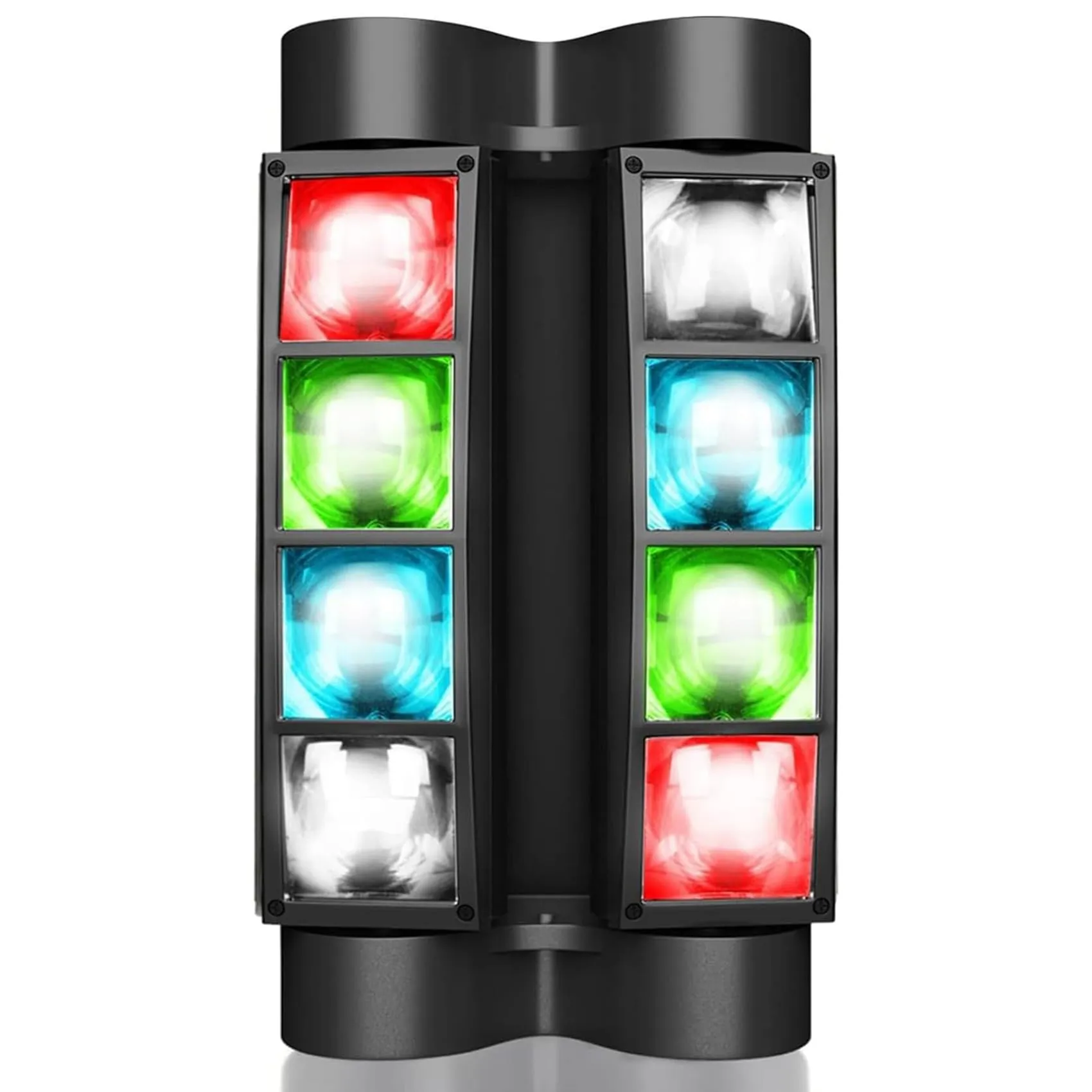 BETOPPER Teste mobili luci discoteca Luci DJ luci palco Mini Spider 8 LED RGBW DMX512 Luce ad alta energia attivata dal suono per Party Club Bar Casa