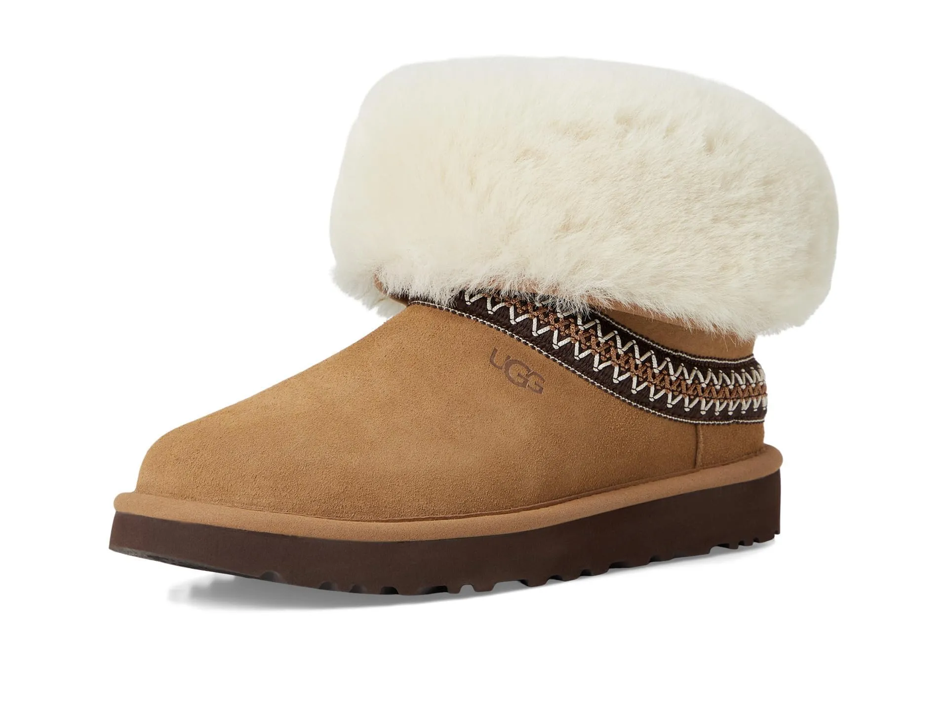 UGG Classic Short Crescent, Stivali alla Moda Donna, Chestnut, 43 EU