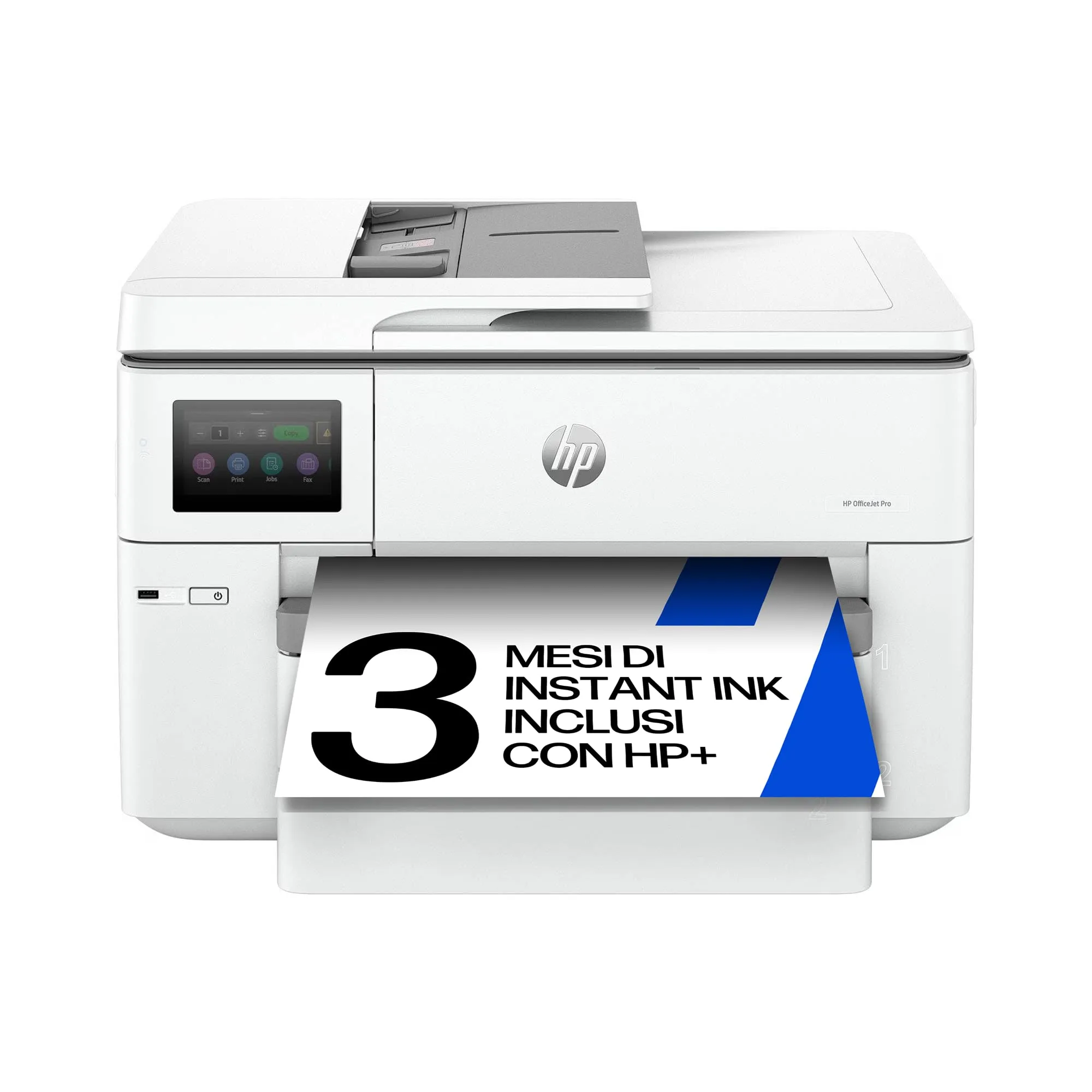 HP OfficeJet Pro 9730e 537P6B, Stampante Multifunzione per Grandi Formati, a Colori, Fronte e Retro Automatico, 22 ppm, Wi-Fi, HP Smart, 3 Mesi di Inchiostro Instant Ink Inclusi con HP+, Grigia