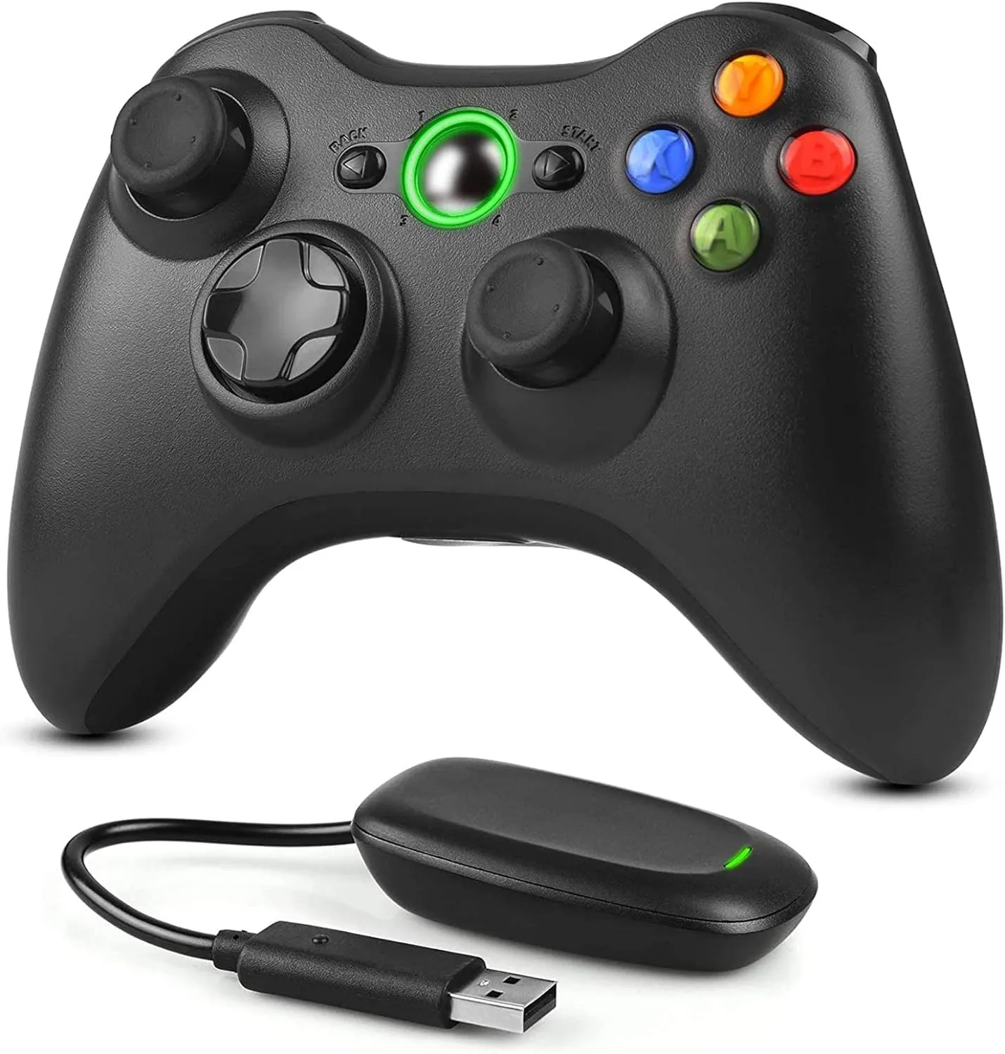 Dhaose - Controller Wireless per Xbox 360 e PC, 2.4 GHZ, per Xbox & Slim 360 PC Windows 7, 8, 10