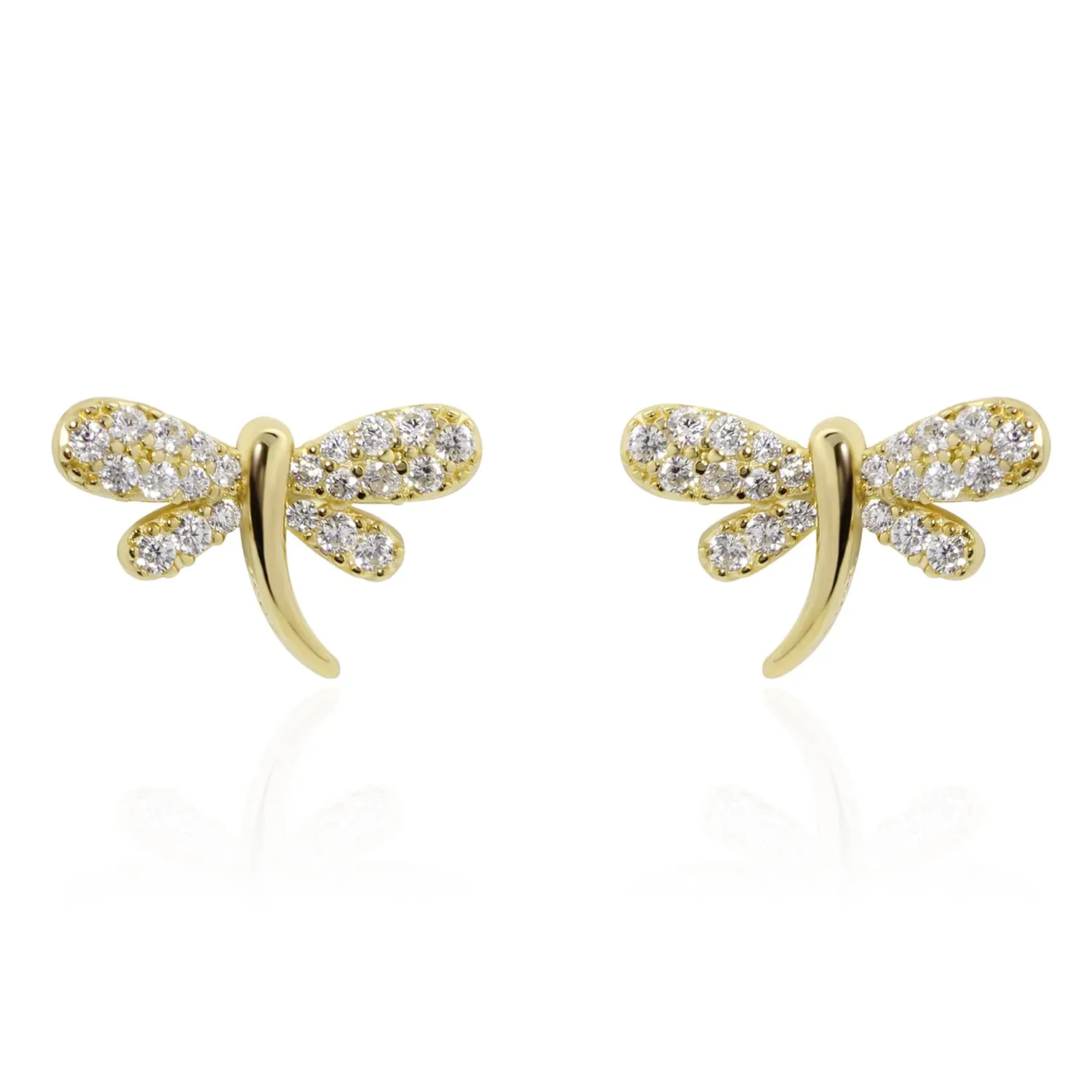 Meissa Animali Orecchini Argento Libellula Orecchini con Cubic Zirconia carini Piercing Regali per le donne Ragazza