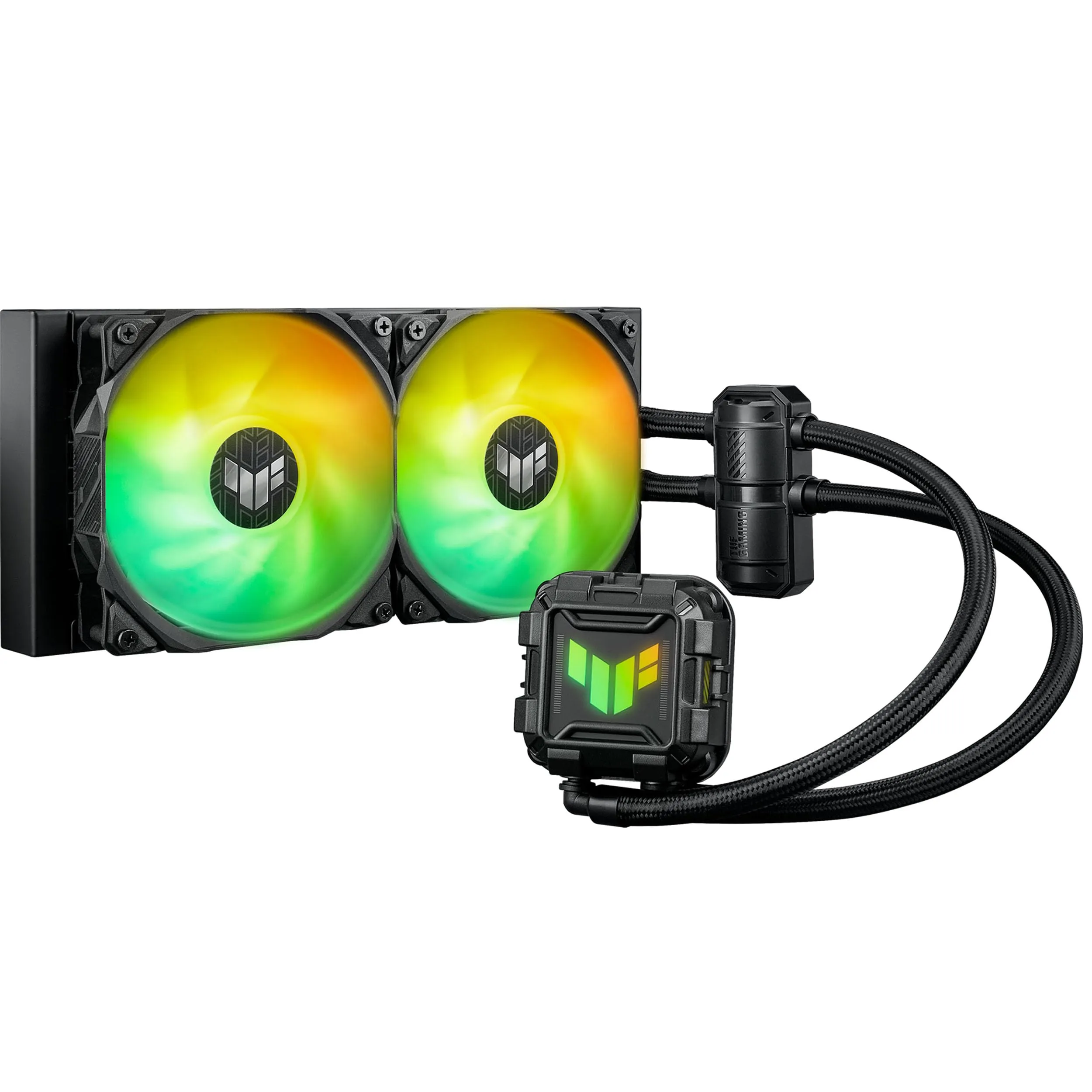 ASUS TUF Gaming LC II 240 ARGB Dispositivo di Raffreddamento a Liquido All-in-One, Cooler CPU, Supporto Intel LGA 1700 e AMD AM5, 2 Ventole TUF Gaming ARGB da 120 mm, Aura Sync, Nero