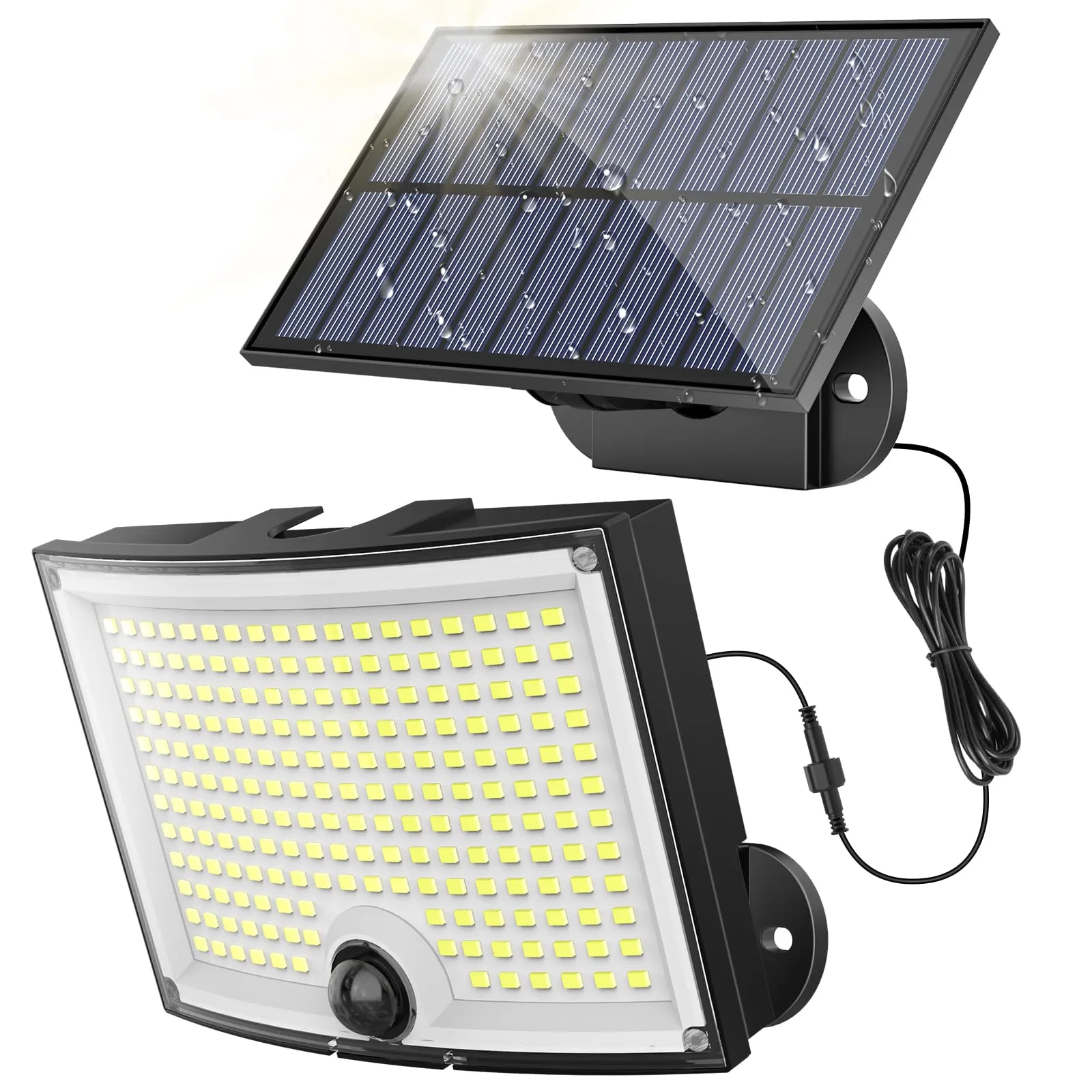 Ortiny Faretto LED da Esterno Solare, Luce Solare LED Esterno 202 LED 3Modes Faro LED