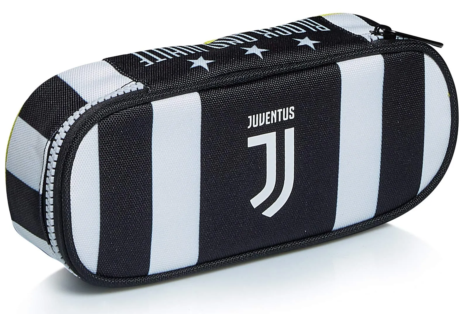 Seven Bustina Ovale Juventus, Best Match, Bianco e Nera, Con Elastici Porta Matite, Portapenne Scuola