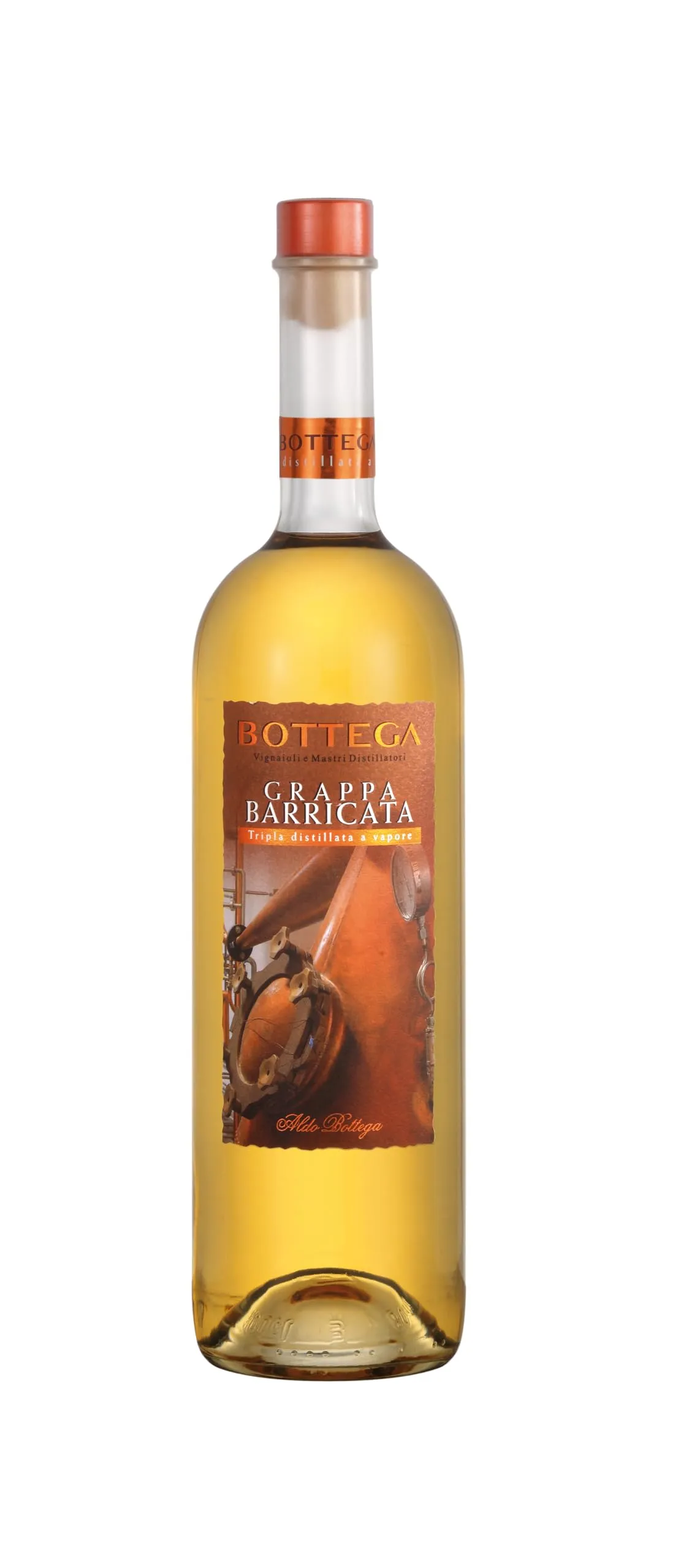 Bottega Grappa Barricata Aldo Bottega Tripla Distillata a Vapore 43% - 1000ml