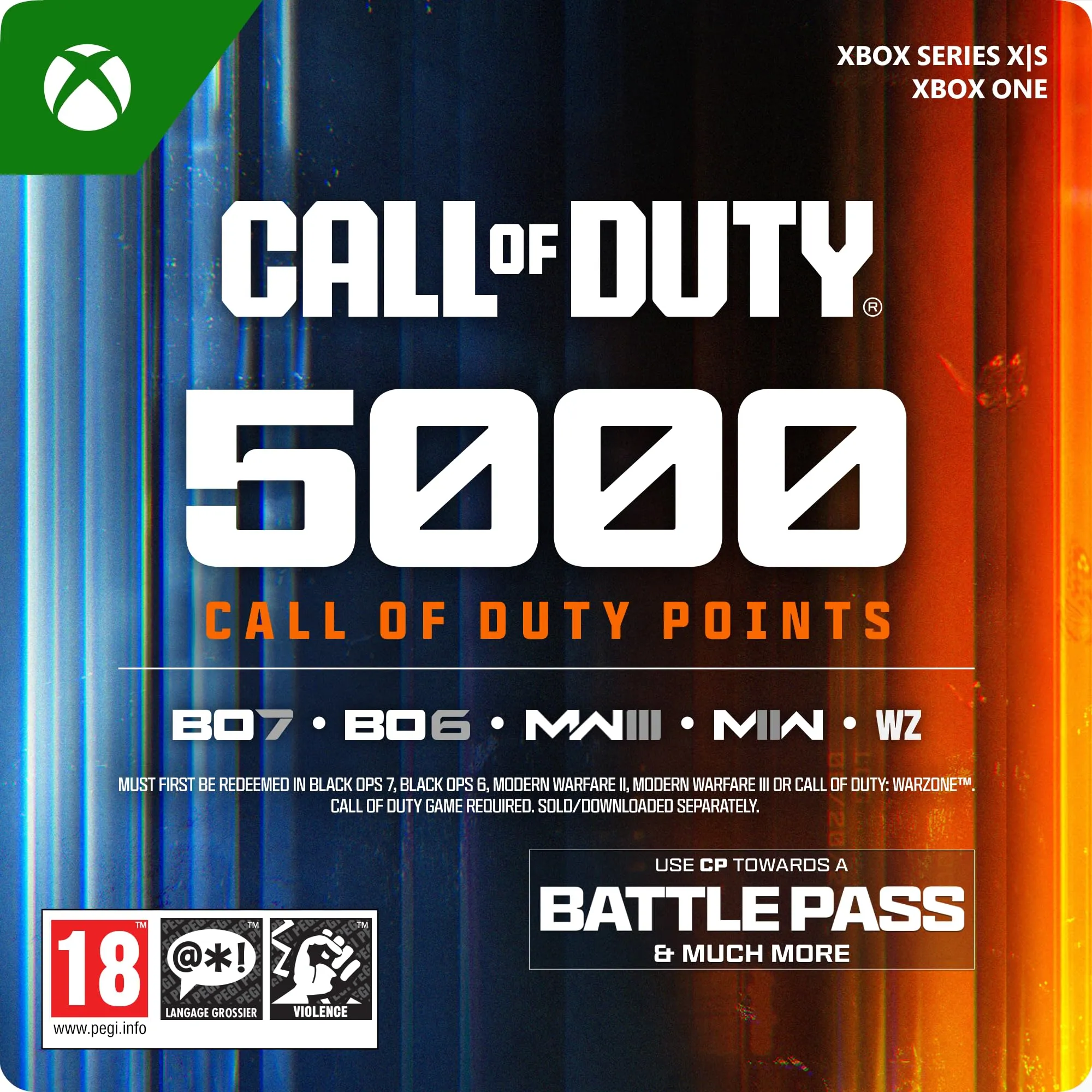 Call of Duty Points - 5,000 | Xbox One/Series X|S - Codice download