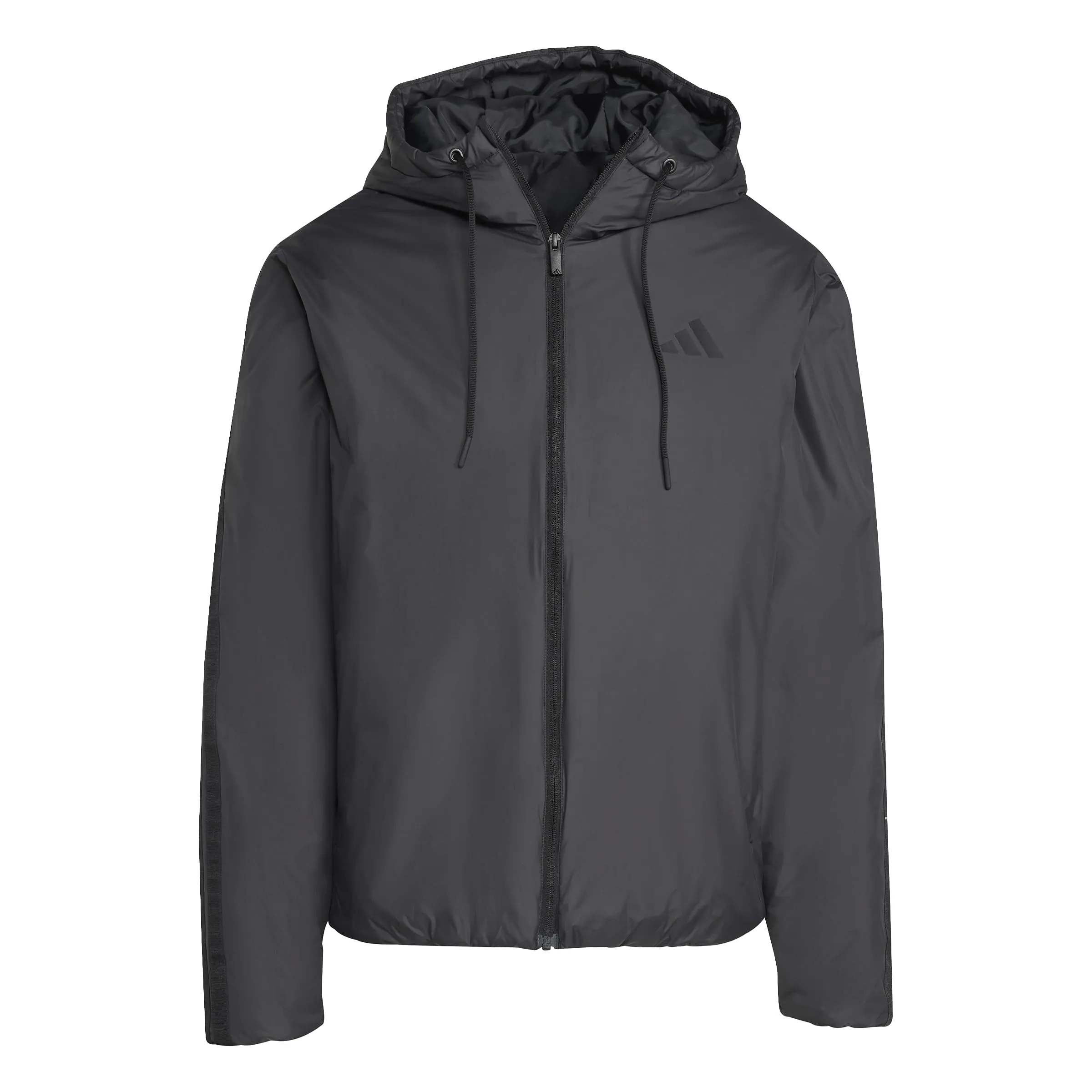 adidas Uomo Essentials CLIMAWARM 3 Stripes Insulated Hooded Jackets, black/black, XL