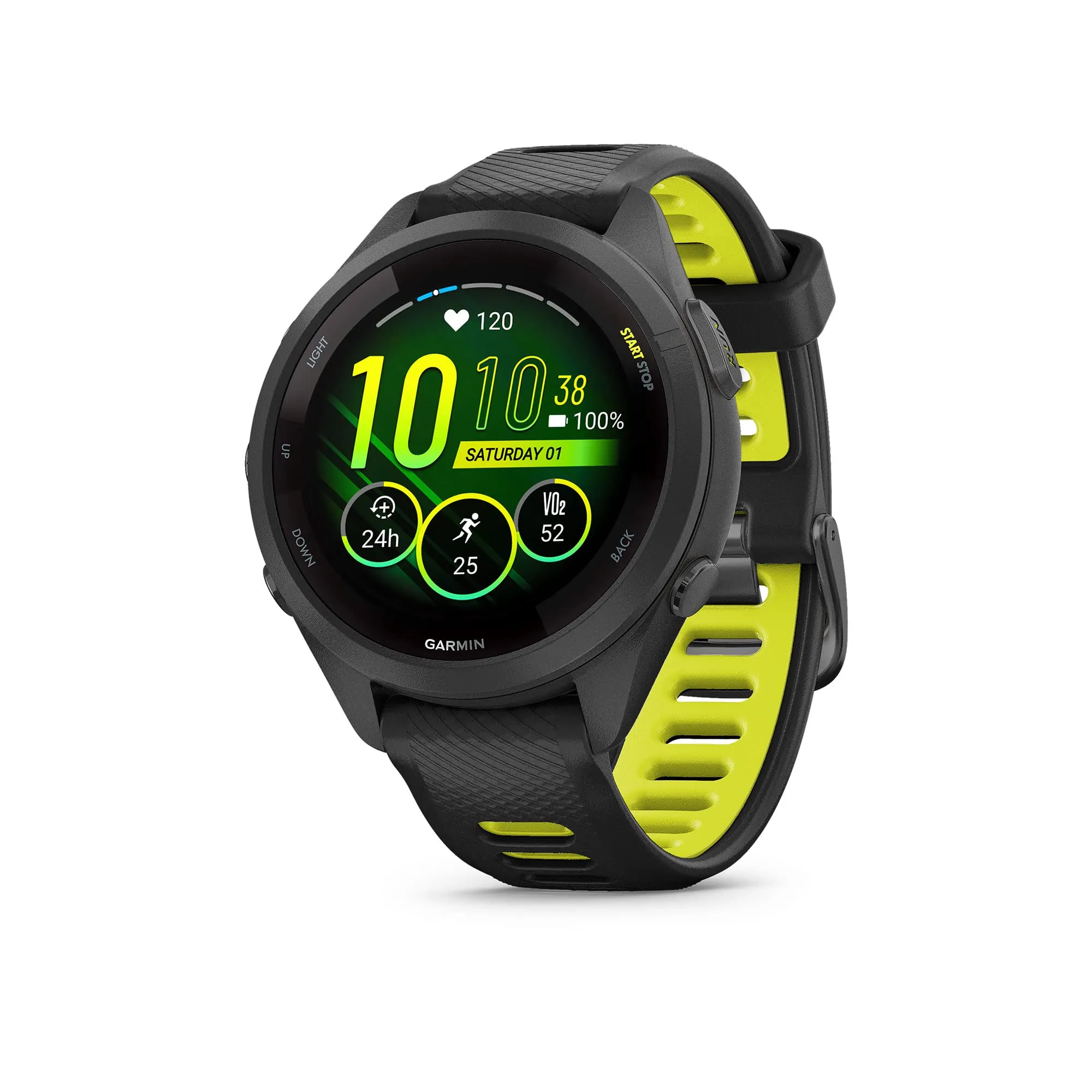 Garmin Forerunner 265S 2,79 cm (1.1") AMOLED 42 mm Digitale 360 x 360 Pixel Touch Screen Nero, Grigio Wi-Fi GPS (satellitare)