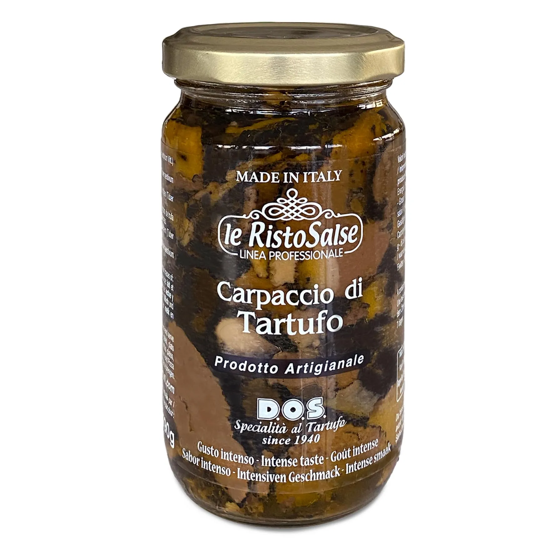 Carpaccio di Tartufo 190g | Tartufo a Fette Pronto all'Uso | Senza Glutine, Artigianale, Made in Italy | Perfetto per Bruschette, Pasta, Carne, Pesce, Uova, Pizza, 190g