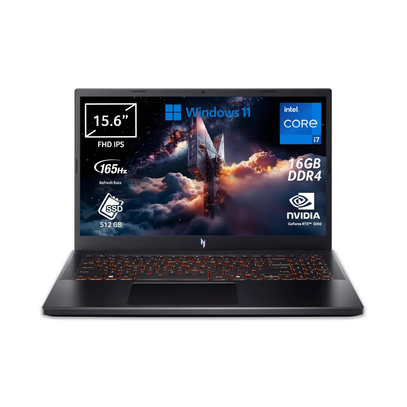 acer Nitro V 15 ANV15-52-77F6 Notebook Gaming, NVIDIA GeForce RTX 5050 8 GB GDDR7, Processore Intel Core i7-13620H, Ram 16 GB DDR4, 512 GB SSD, Display 15.6" FHD IPS 165 Hz LED LCD, Windows 11 Home
