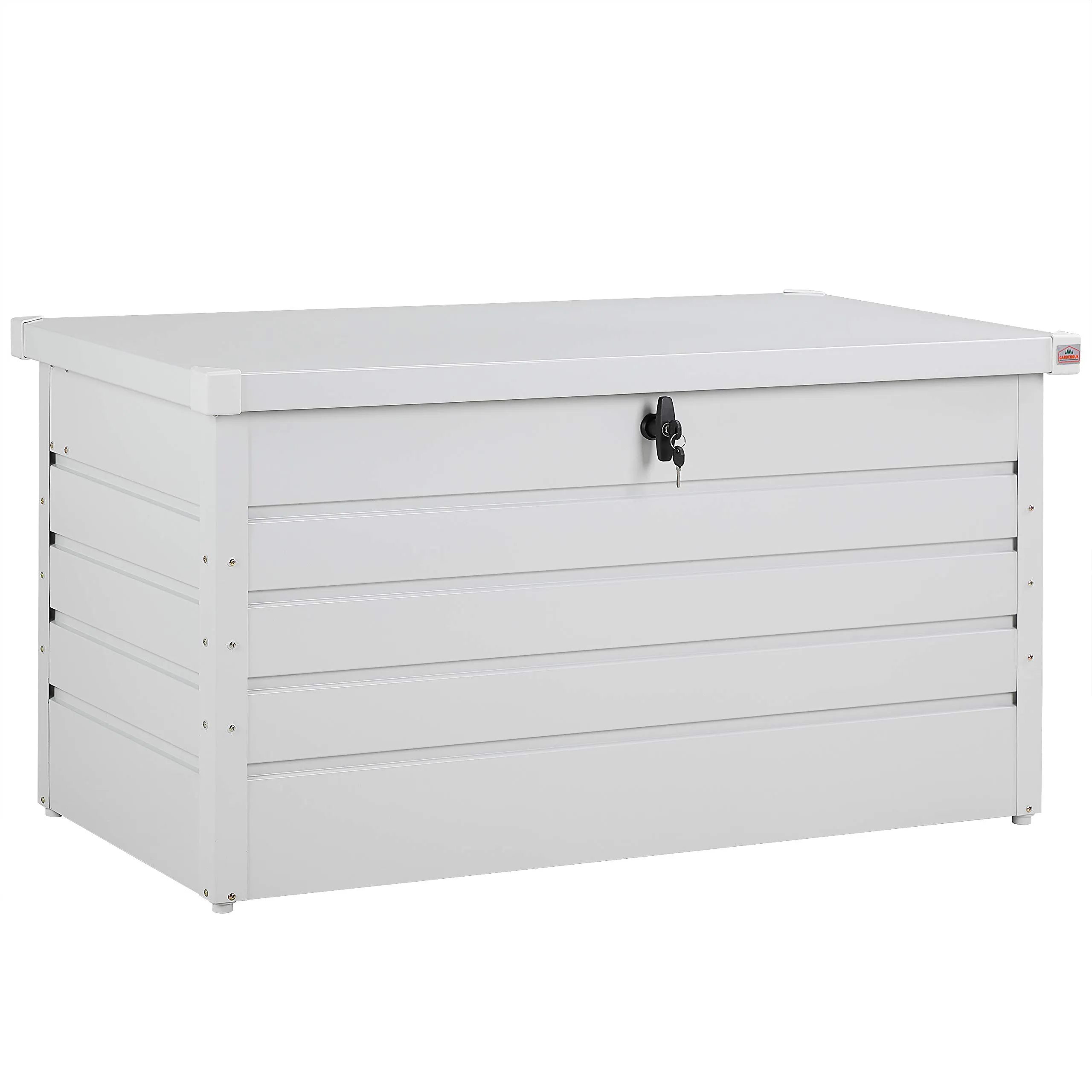 Gardebruk® Baule da Esterno con Coperchio 2 Chiavi 385L Cassapanca Contenitore Box Porta Attrezzi Bauli Giardino Contenitori Cuscini Box Utensili