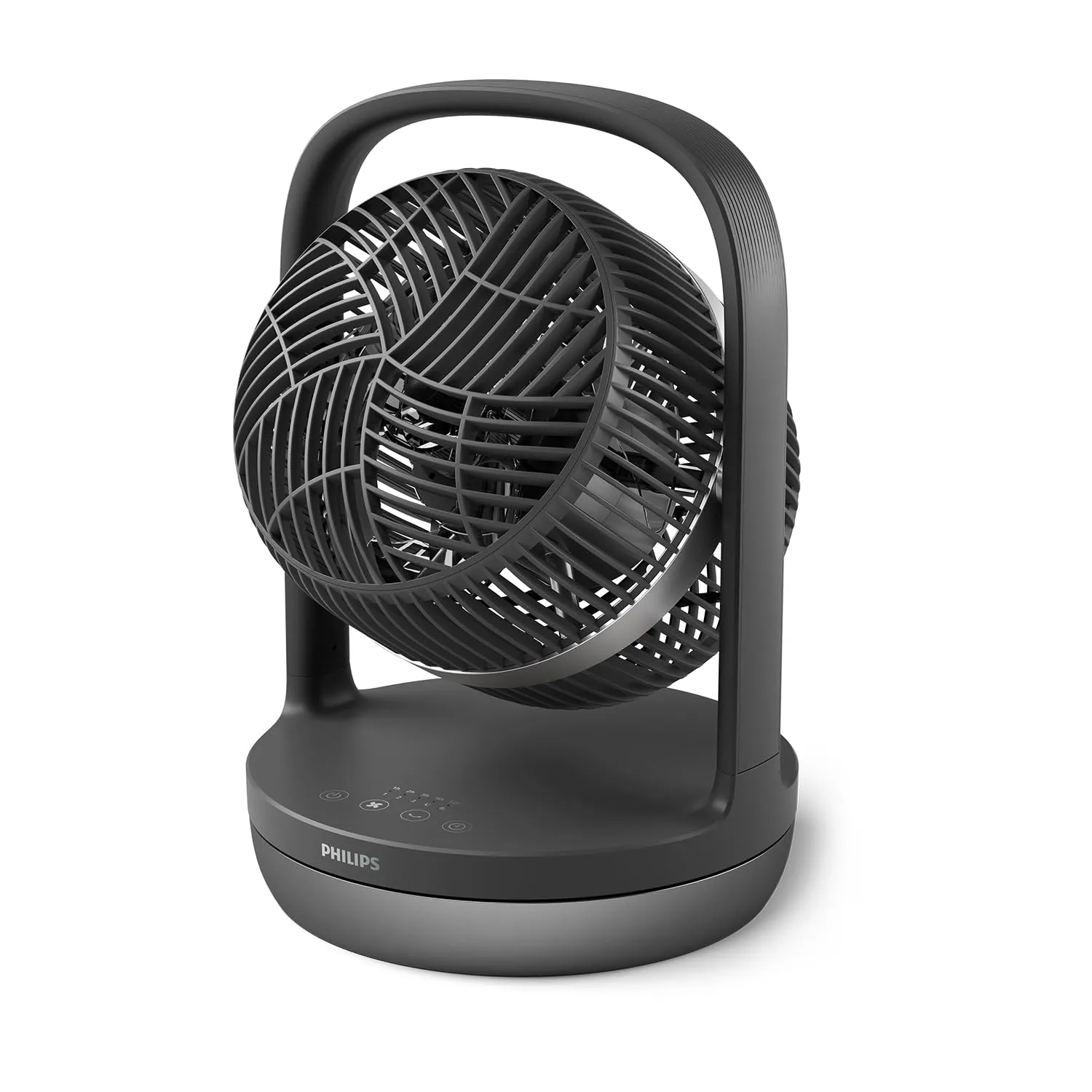 Philips Ventilatore da tavolo oscillante Serie 3000. Potente e ultra-silenzioso. 23 dB. Circolatore d'aria. Inclinazione regolabile di 180°. Per camera da letto, casa e ufficio. CX3050, nero.