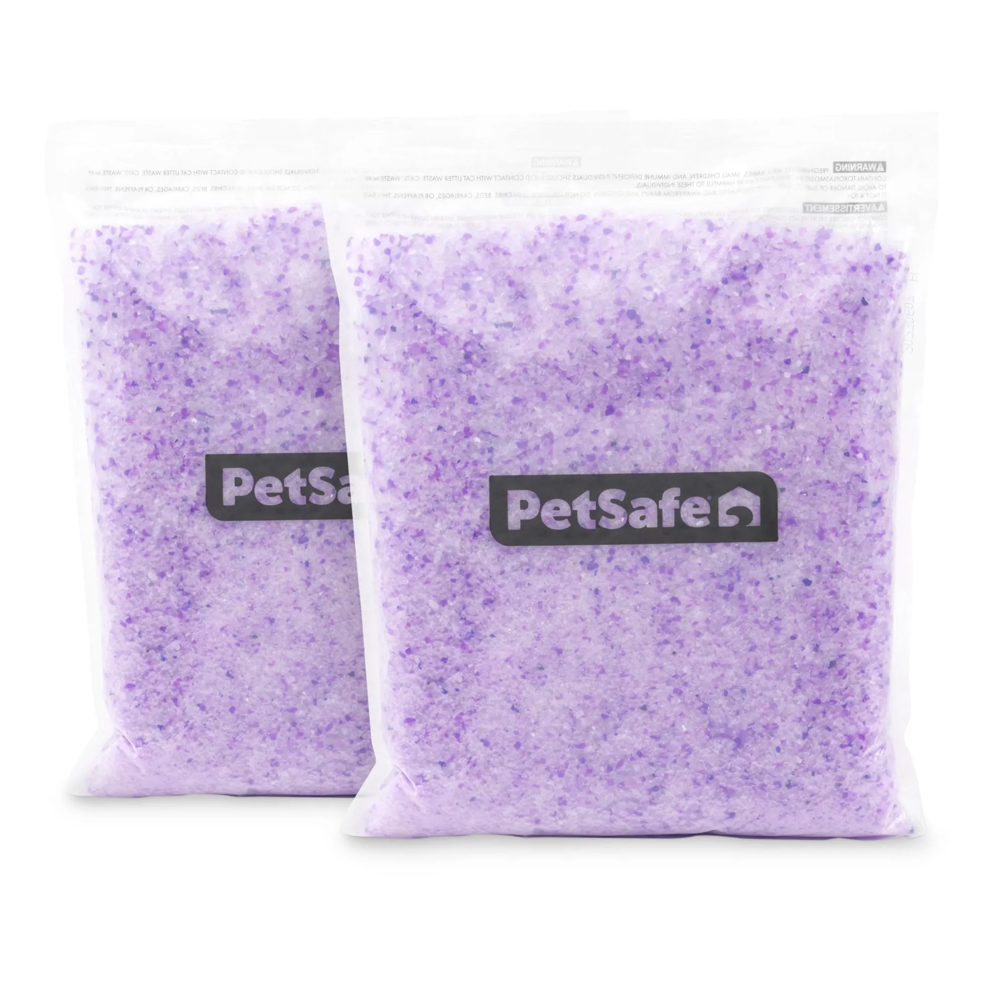 PetSafe - Lettiera per Gatti Premium Non Agglomerante Cristalli ScoopFree - Controllo degli Odori, Bassa Dispersione, Senza Polvere - Lavanda, Confezione da 2