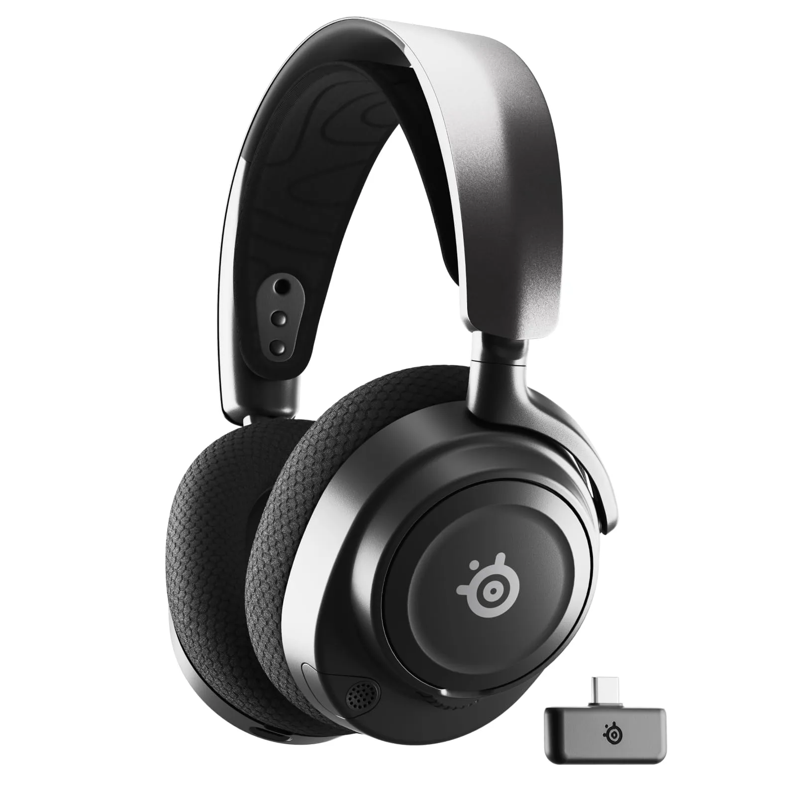 SteelSeries Arctis Nova 7 Cuffia da gaming multipiattaforma wireless - Driver magnetici al neodimio - 2.4GHz + Bluetooth mixabile - Batteria USB-C da 38 ore - Mic ClearCast Gen2 AI - PC, PS5,VR,Mobile