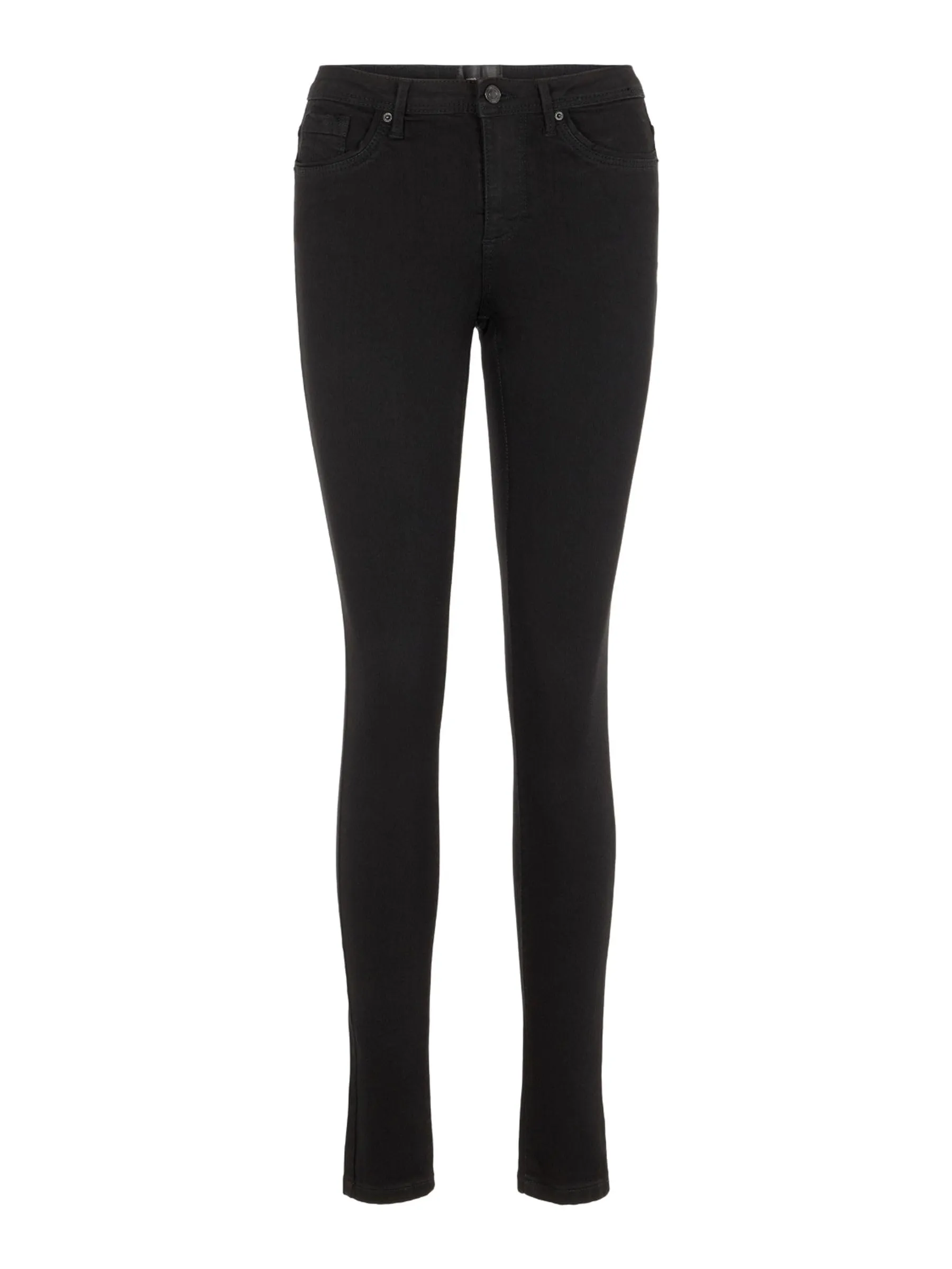 Vero Moda Vmtanya Mr S Piping Jeans Vi120 Noos Skinny, Nero (Black Black), 40/L30 (Taglia Unica: Large) Donna