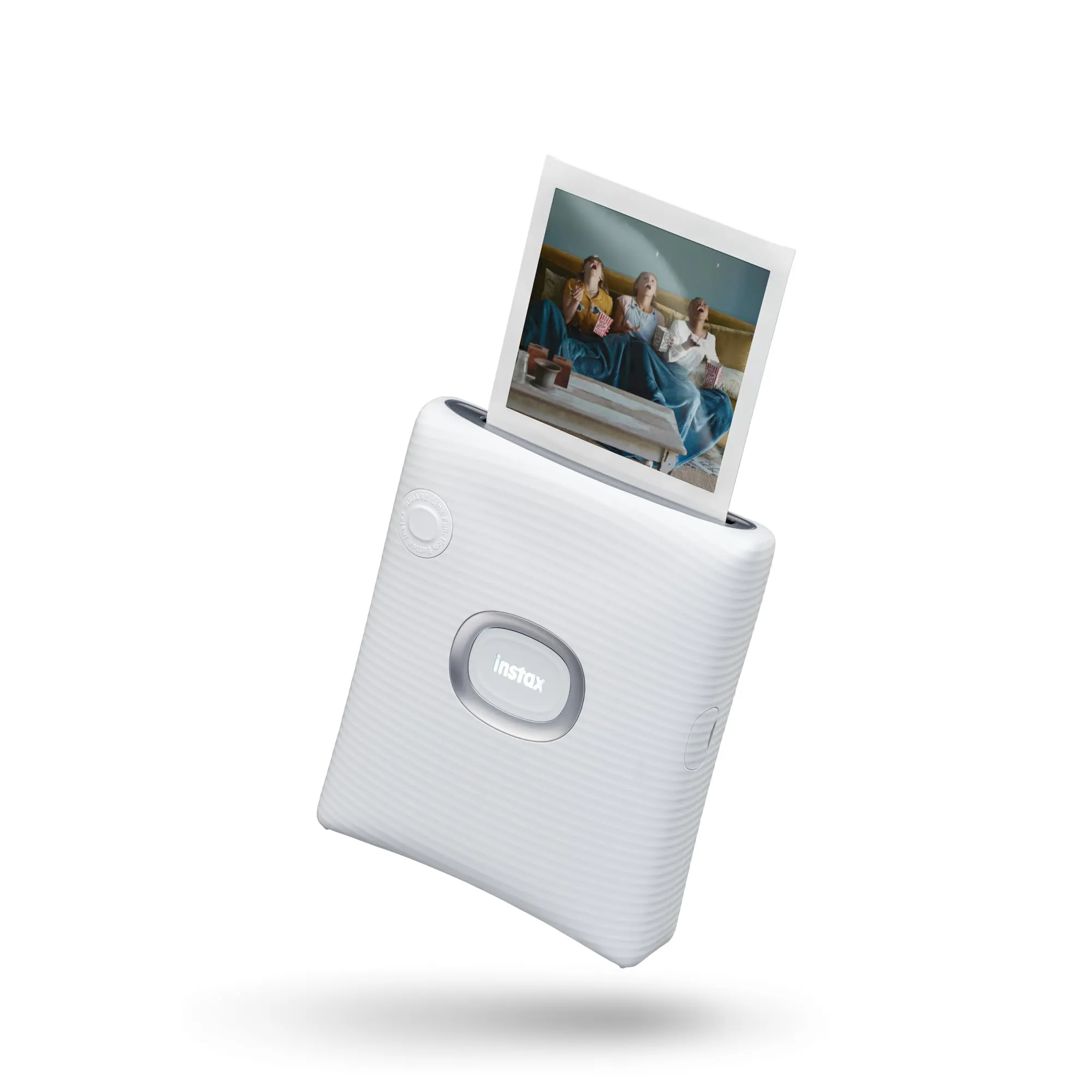 Fujifilm instax SQUARE Link Ash White - Stampante per Smartphone a Sviluppo Istantaneo, Stampe Personalizzate e Creative, Connettività Bluetooth, Dimensioni Pellicola 86 x 72 mm
