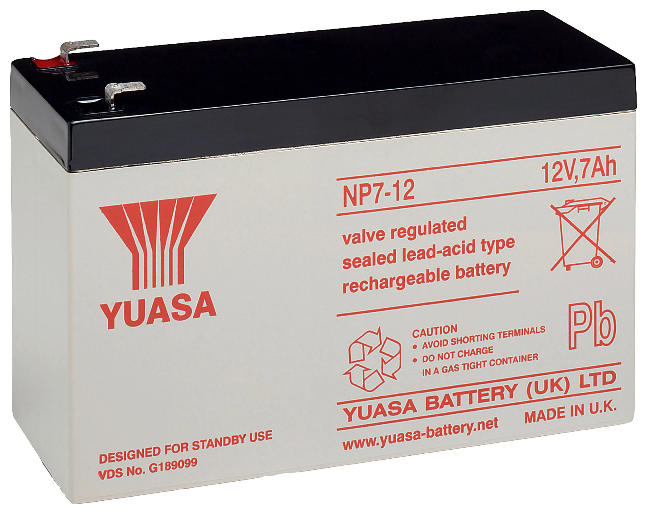 Yuasa NP7-12, Batteria (12V 7Ah )