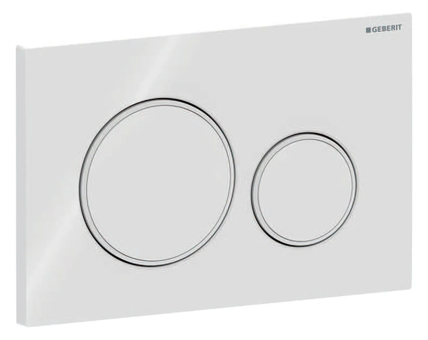 Geberit, Placca di comando Sigma20 115.882.11.1, per risciacquo a 2 quantità, colore bianco, bianco opaco 115882111