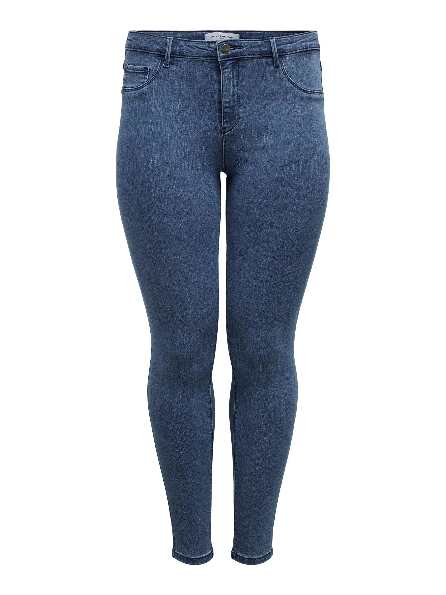ONLY Carmakoma Carthunder Push Up Reg SK Jeans MBD Noos Skinny, Blu (Medium Blue Denim Medium Blue Denim), W34 (Taglia Produttore: 44) Donna