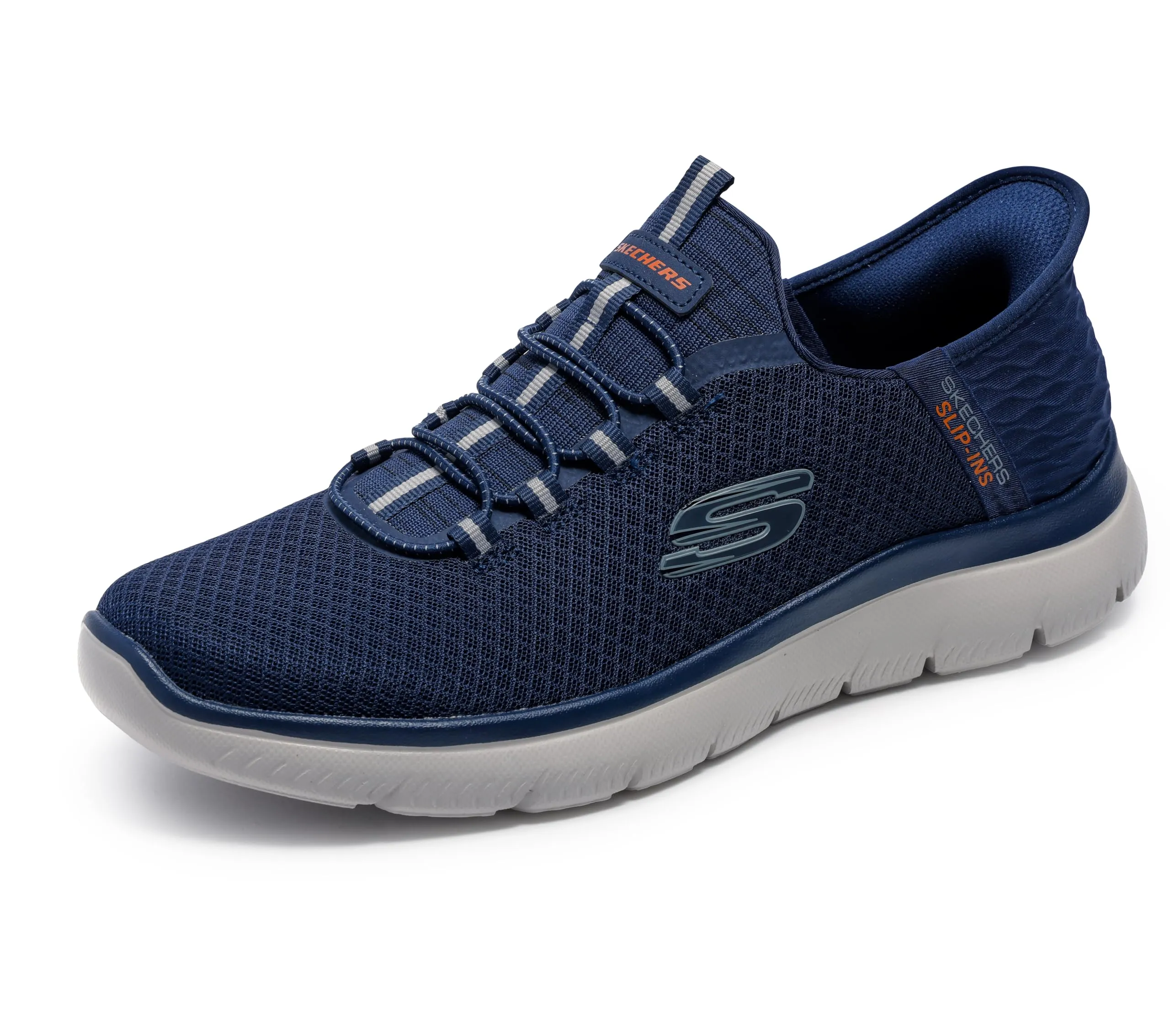 Skechers Summits High Range, Sneaker Uomo, Navy Mesh Trim, 42.5 EU