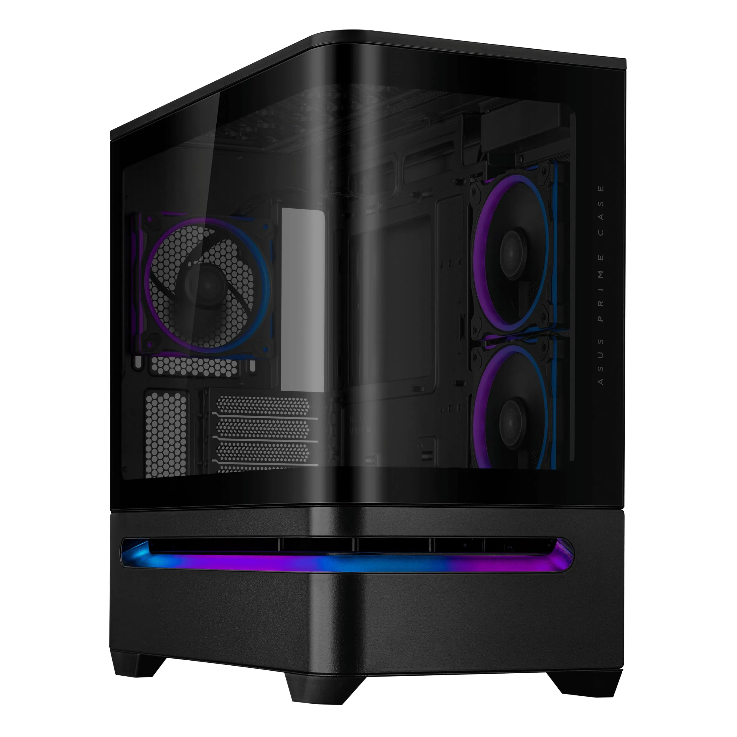 ASUS Prime AP202 ARGB, Case mATX, Pannelli Tool-Free, Supporto per Dissipatori da 360mm, Schede Grafiche da 420 mm e Alimentatori da 200 mm, 3 Ventole ARGB Integrate, Porta USB-C, Nero