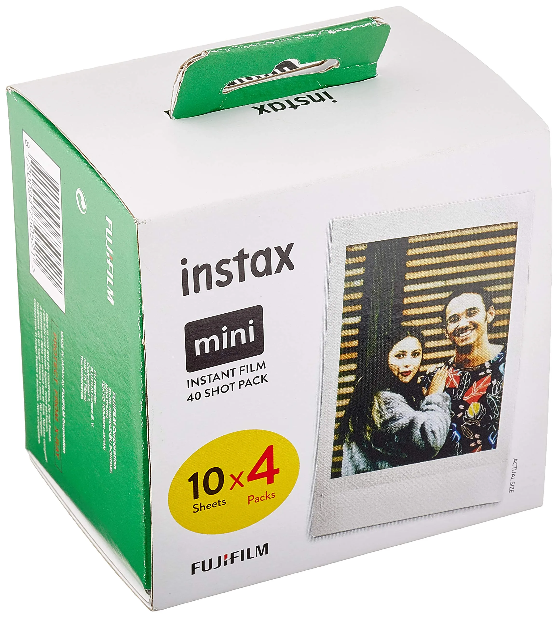 Fujifilm instax mini Film Pellicola Istantanea per Fotocamere instax mini, Formato 46x62 mm, Confezione da 10x4 Foto