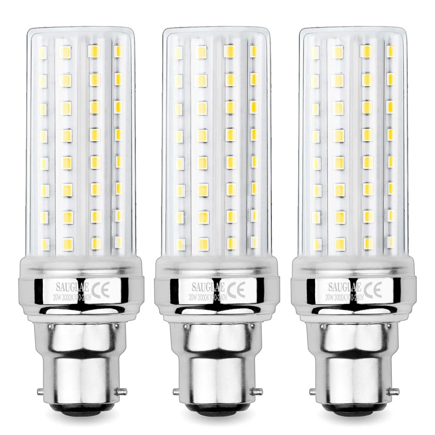 SAUGLAE Lampadine a LED da 20W, 150W Lampadine a Incandescenza Equivalenti, 2300Lm, 3 Pezzi