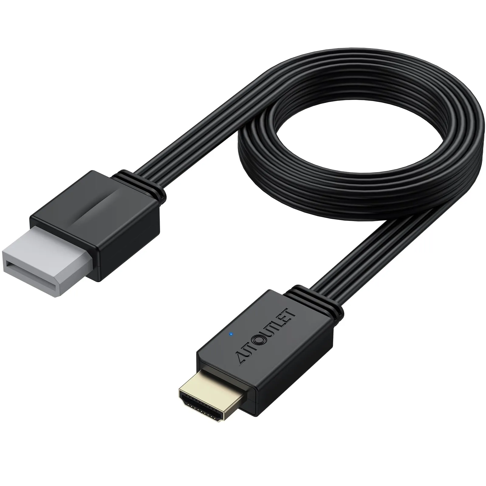 AUTOUTLET Adattatore Wii a HDMI,1080P/720P Convertitore da Wii a HDMI,Lunghezza del Cavo 150 cm,Supporta Tutte le Modalità di Visualizzazione Wii,per HDTV e Monitor,Nero