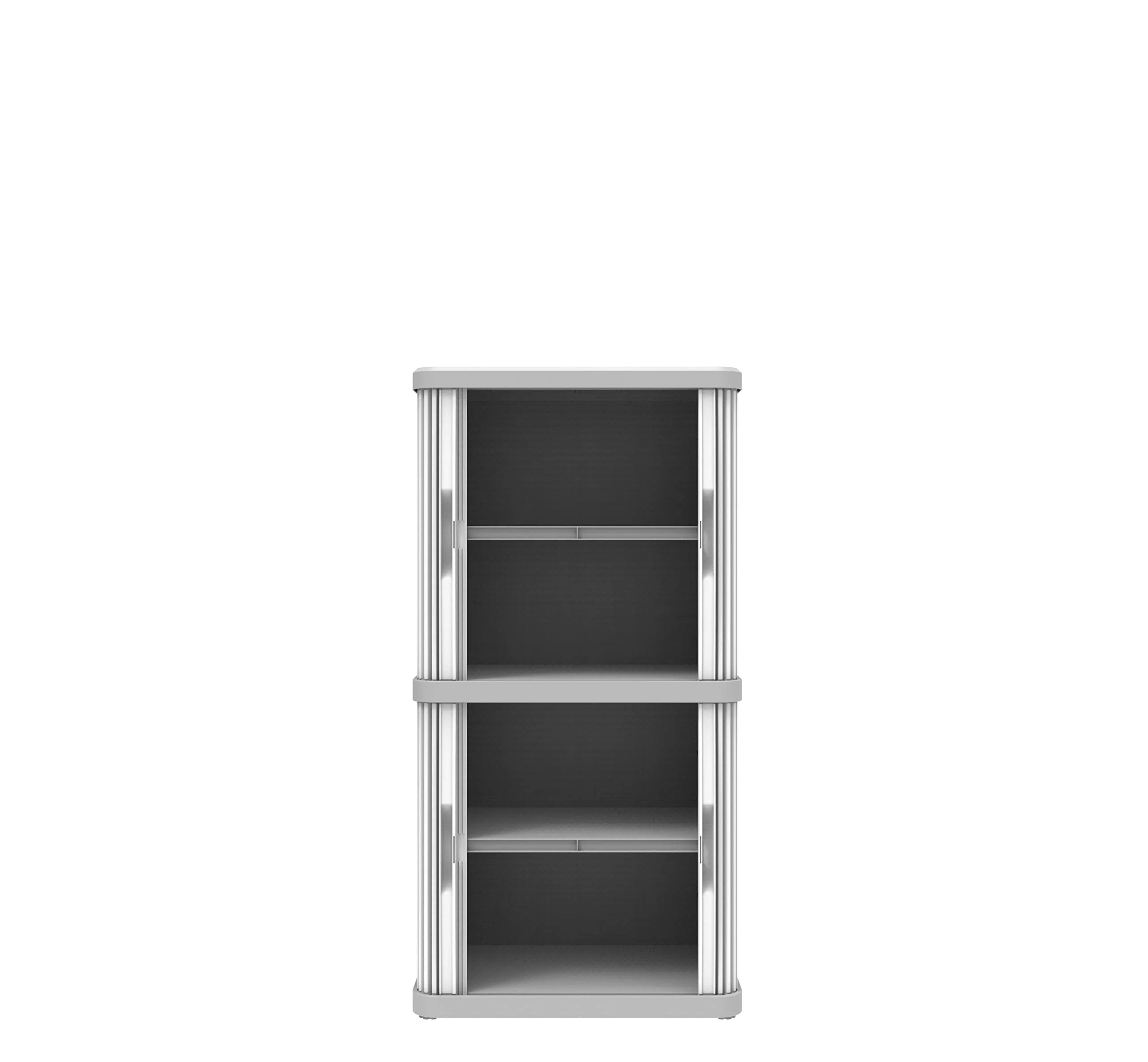 Terry - Rolling Space Cab 2, Armadio a 2 Vani con Due Antine Scorrevoli, 2 Ripiani Interni Modulabili, da Interno e Esterno, in Plastica, 59x36x115 cm