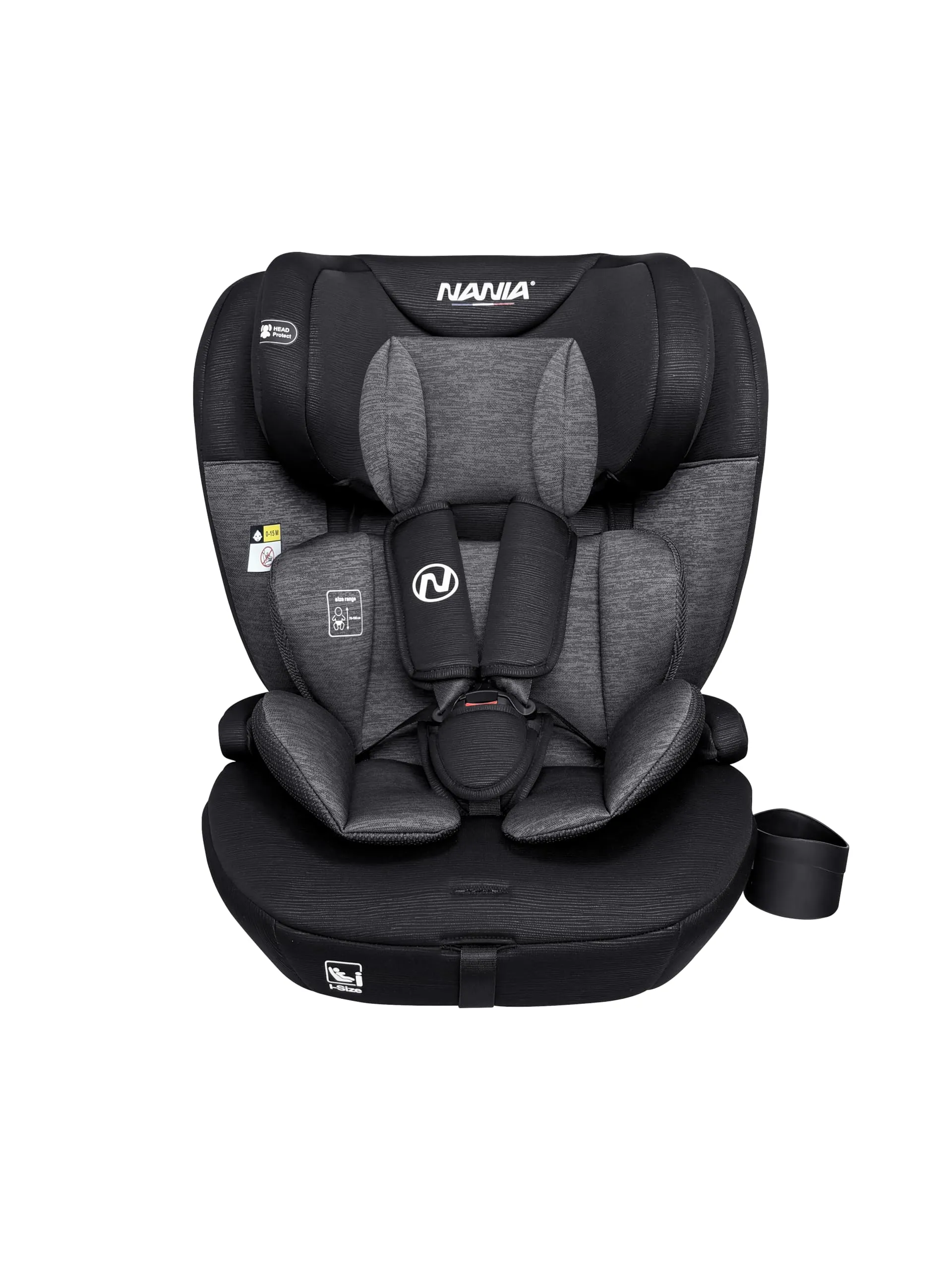 Seggiolino auto con cintura R129 gruppo 1/2/3 (9-36 kg/76-140 cm), con protezione laterale, poggiatesta regolabile in altezza