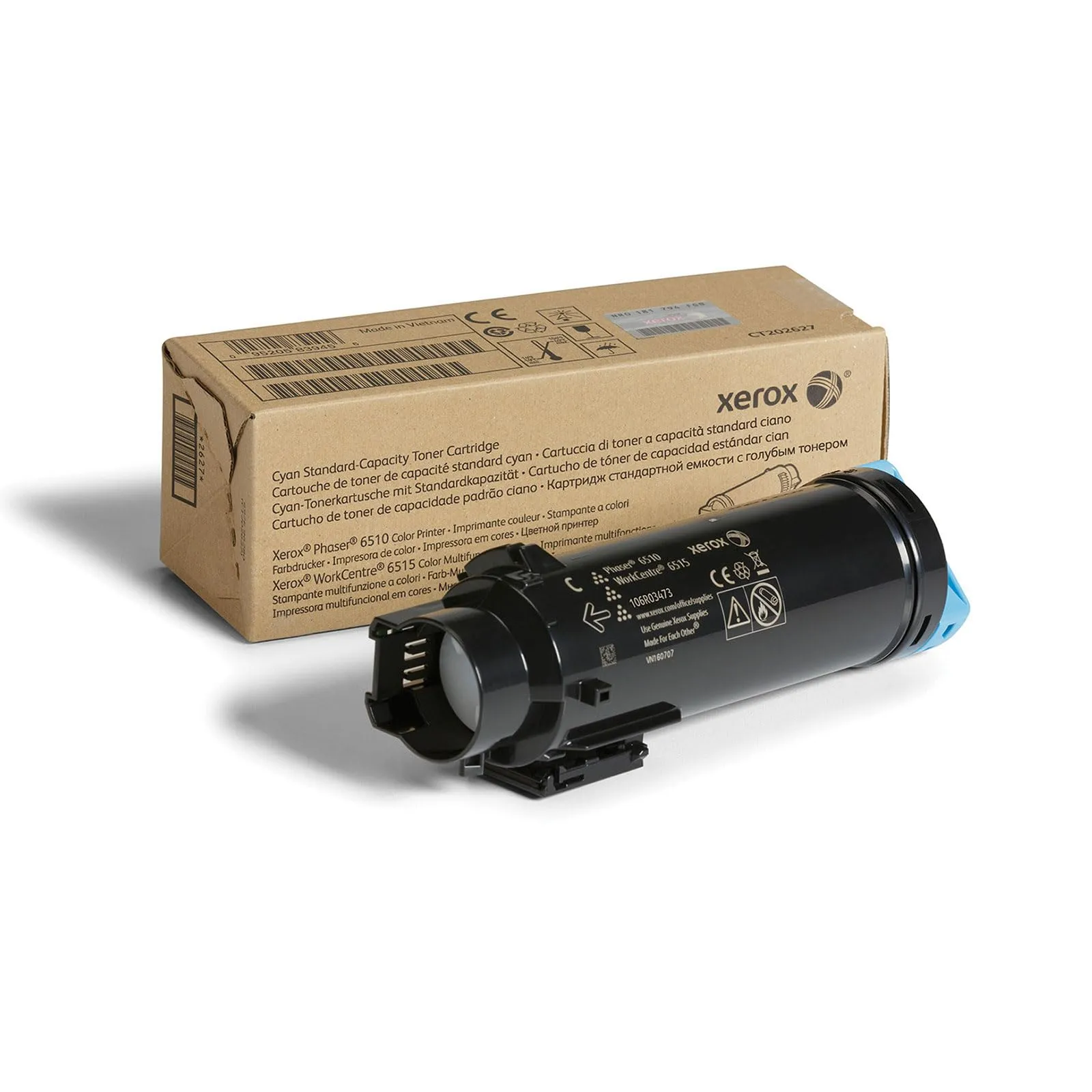 Xerox Genuine Phaser 6510 / Workcentre 6515 Ciano, Cartuccia Toner Capacità Standard (1,000 Pagine) - 106R03473