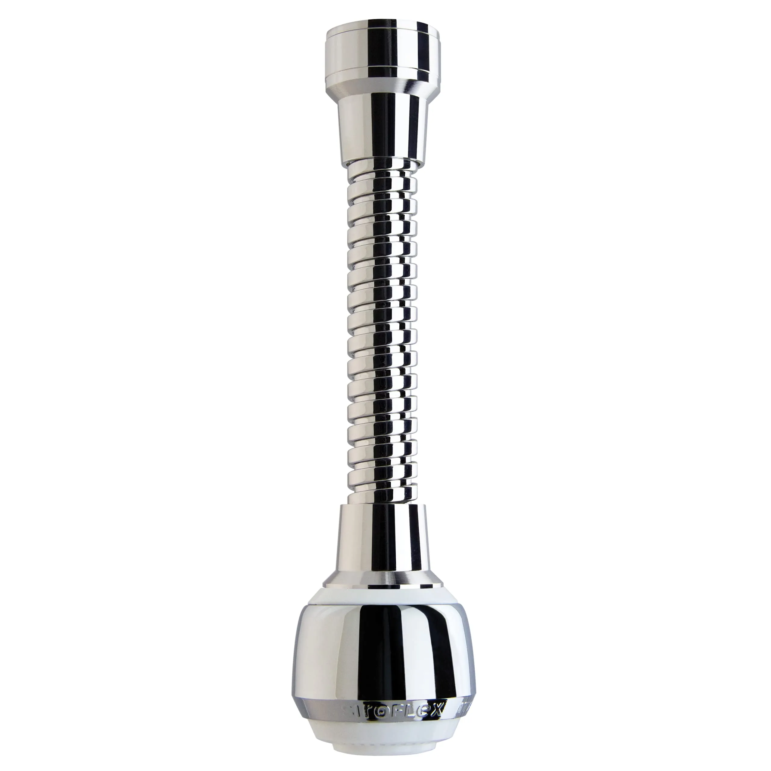 Siroflex 2510/1S Milady Doccino Per Lavandino Cucina Con Cannuccia Flessibile In Ottone Made in Italy | Aeratore Rubinetto Cromato Bianco | Areatore Per Rubinetti | Rompigetto Rubinetto Cucina