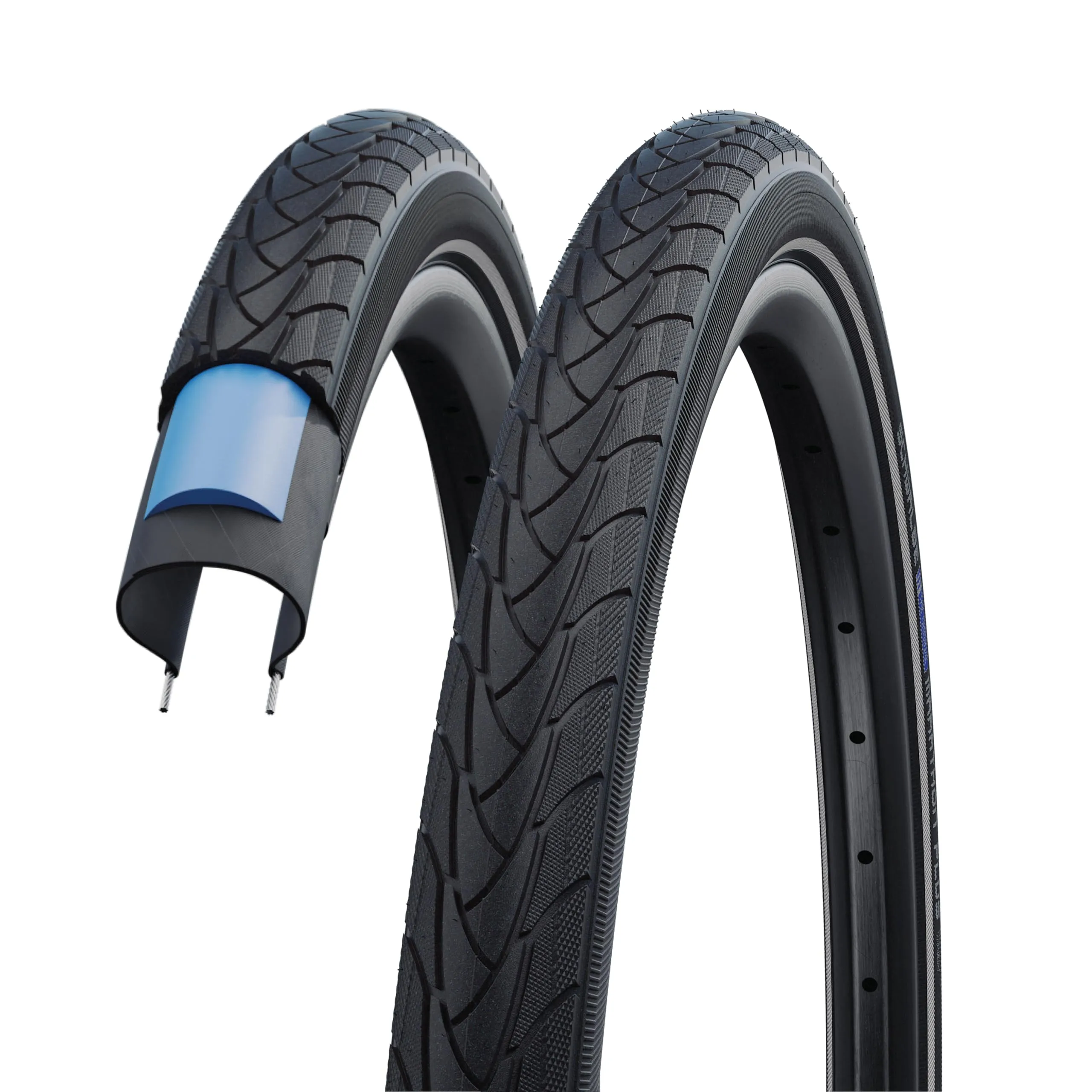Schwalbe Marathon Plus Perf, SmartGuard, TwinSkin Unisex Adulto, Nero, 700x47 (28x175)