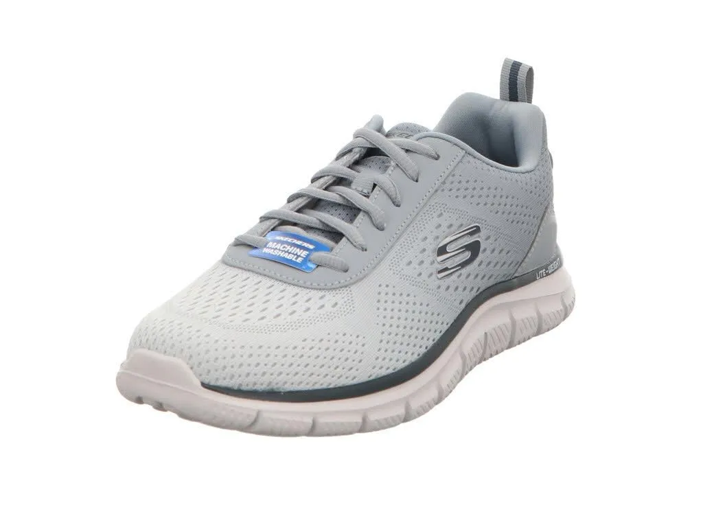 Skechers Track Ripkent, Sneaker Uomo, Light Grey Mesh/Synthetic, 43 EU