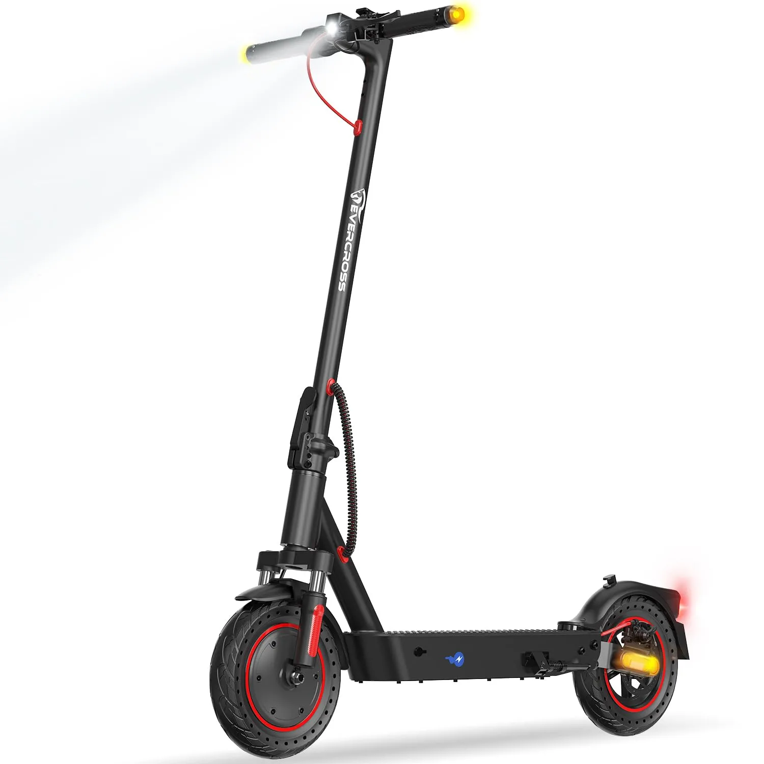 EVERCROSS EV10K PRO Monopattino Elettrico Adulto, 10'' Scooter Elettrico Pieghevole, con Batteria 410WH, Velocità Max 25km/h, Controllo dell'app, Doppi Ammortizzatori