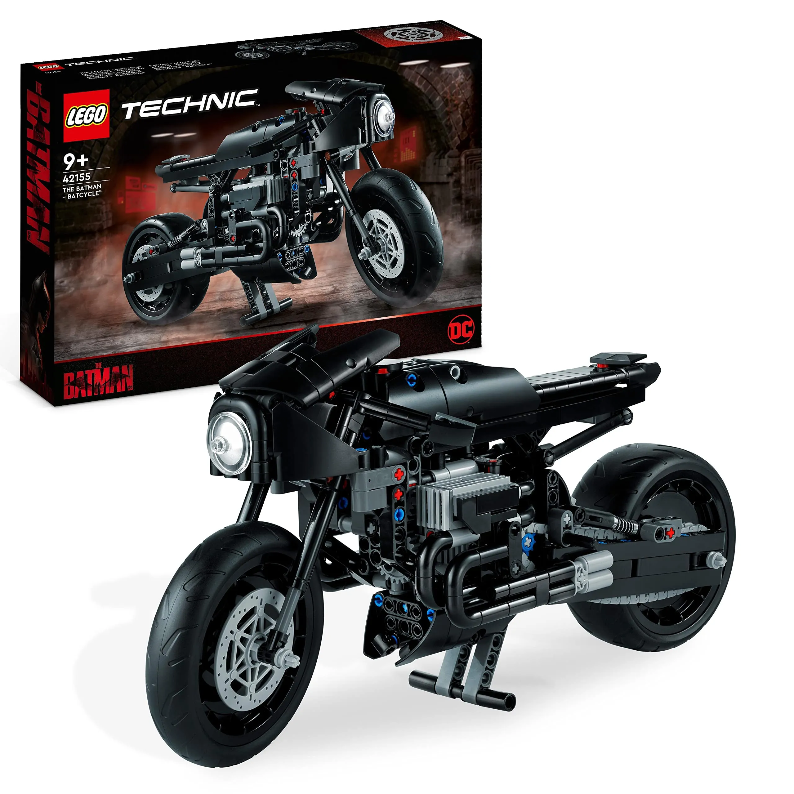 LEGO Technic THE BATMAN – BATCYCLE, Moto Giocattolo da Collezione, Modellino in Scala della Motocicletta del Supereroe del Film del 2022, Giochi per Bambini e Bambine da 9 Anni, Idee Regalo 42155