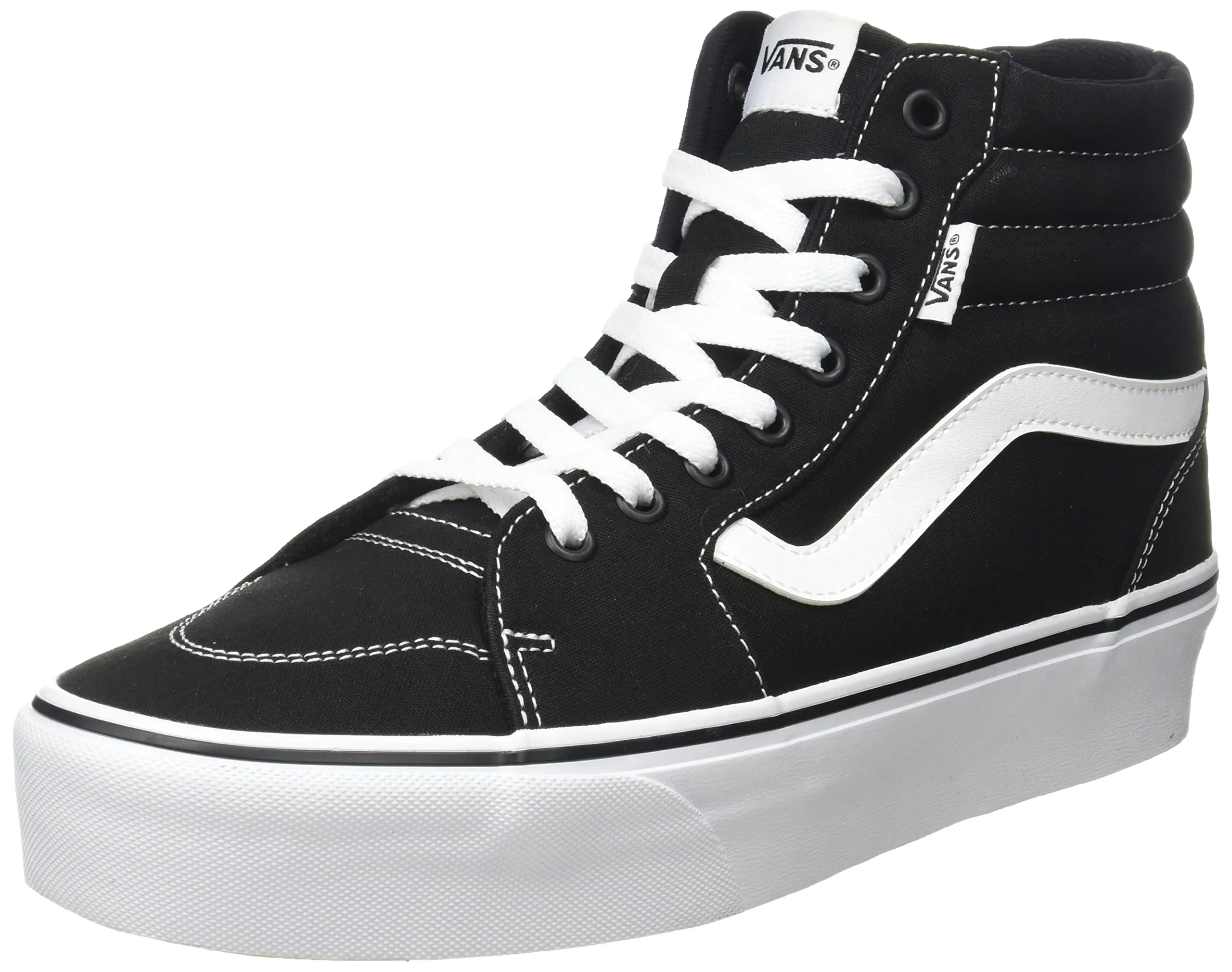 Vans Filmore Hi Platform, Sneaker Donna, Canvas Black White, 37 EU